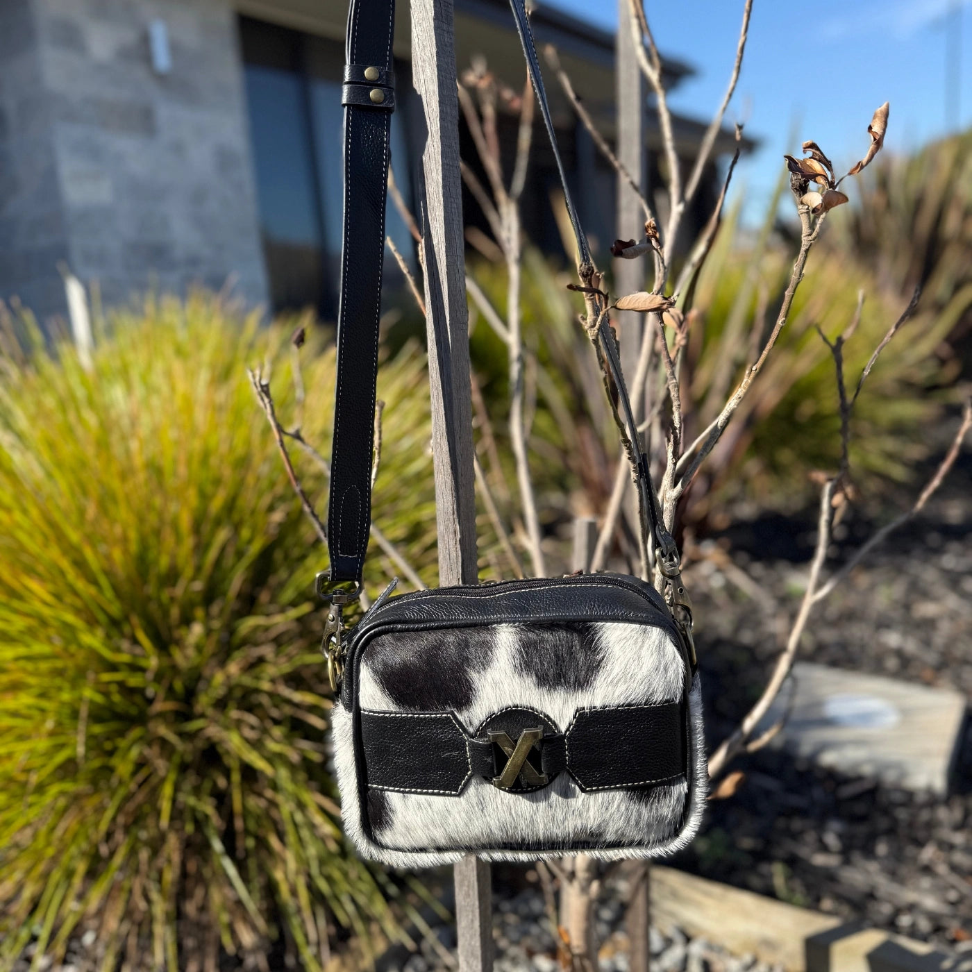 Leather Lovers Cowhide Coach Style Cross Body Purse Leather Lovers