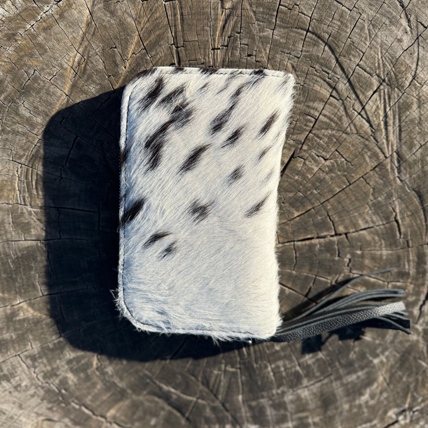 Cowhide Women’s Hand Wallet with Mirror Leather Lovers