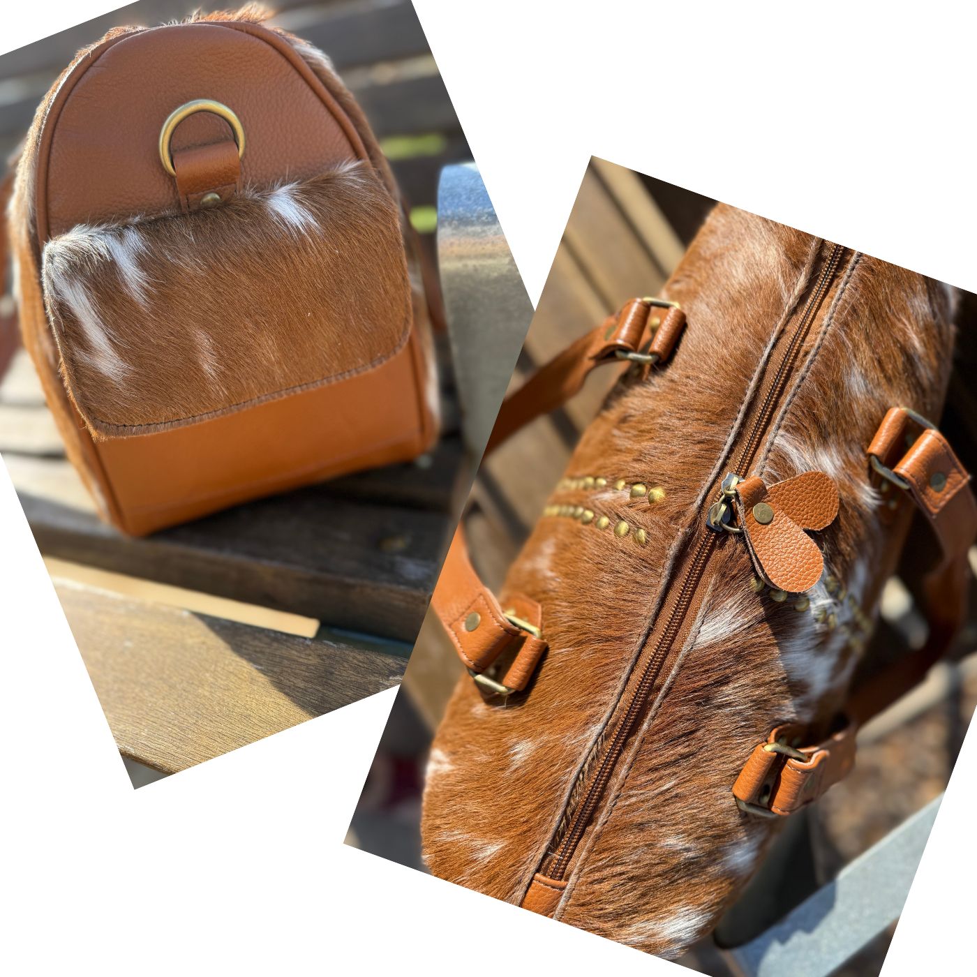 Leather Lovers Cowhide Mini Duffel Bag Leather Lovers