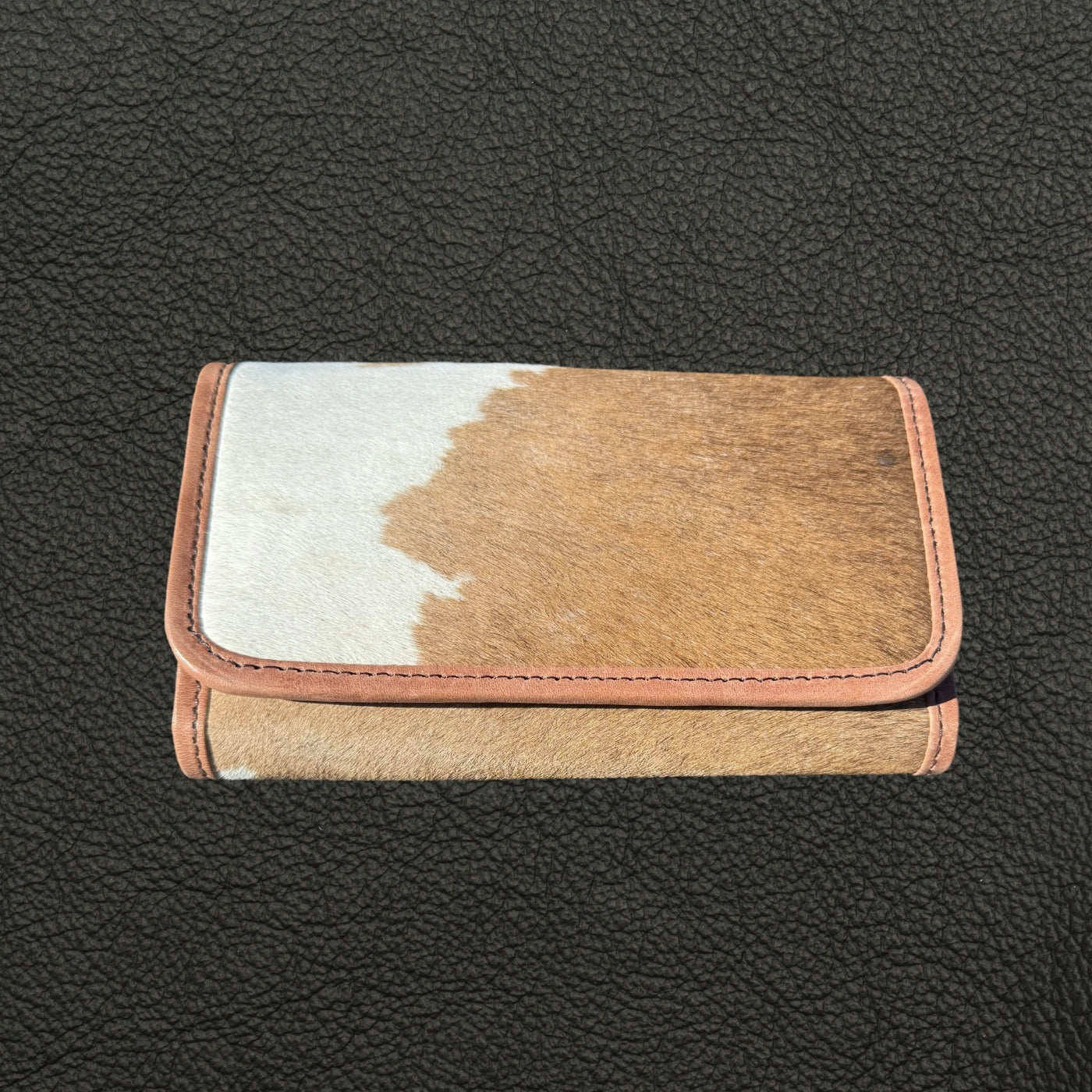 Leather Lovers Cowhide Women Flip Over Hand Wallet Leather Lovers