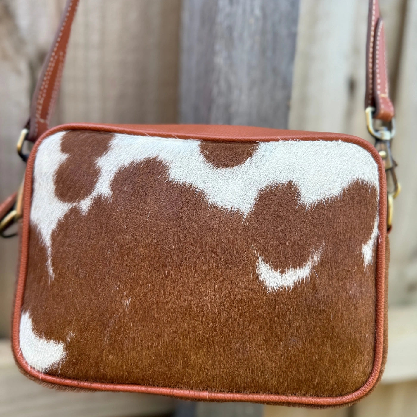 Leather Lovers Cowhide Coach Style Cross Body Purse Leather Lovers