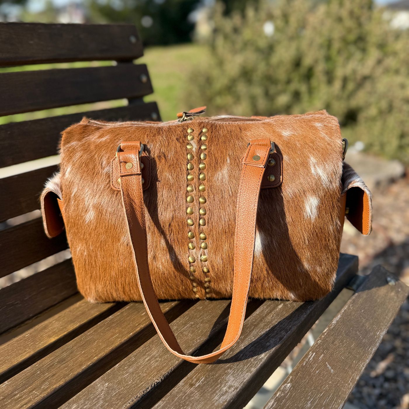 Leather Lovers Cowhide Mini Duffel Bag Leather Lovers