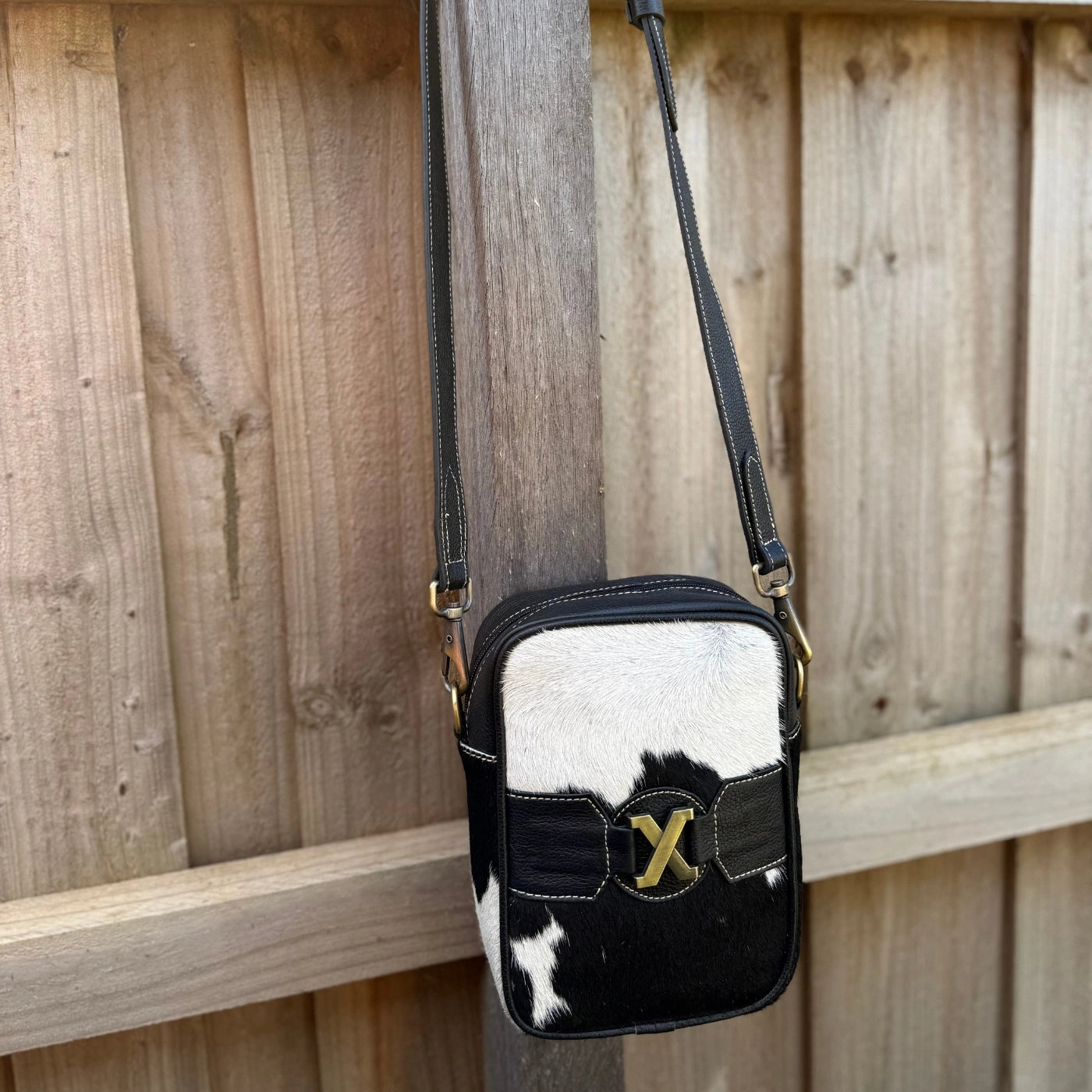 Leather Lovers Cowhide Coach Style Cross Body Purse Leather Lovers