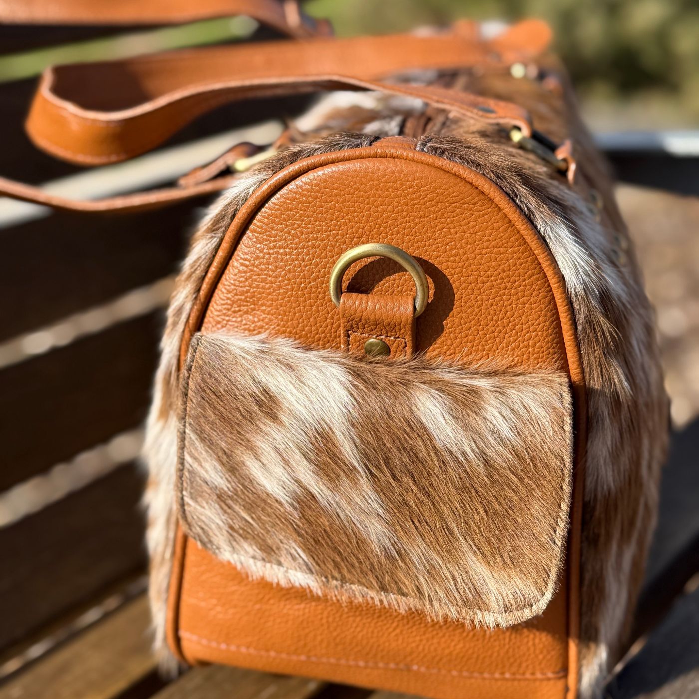 Leather Lovers Cowhide Mini Duffel Bag Leather Lovers