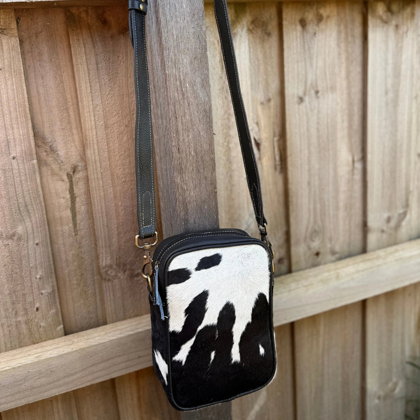 Leather Lovers Cowhide Coach Style Cross Body Purse Leather Lovers