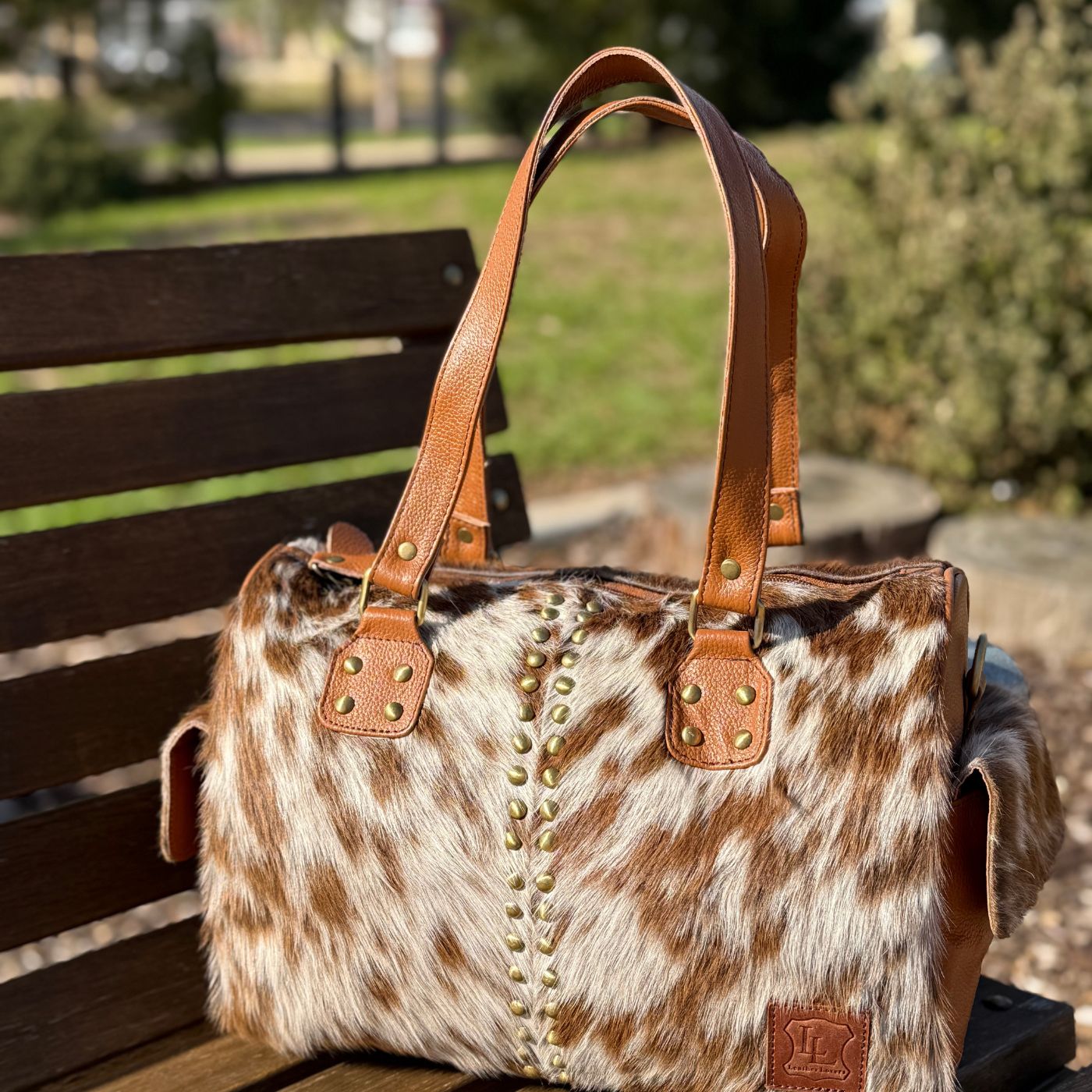 Leather Lovers Cowhide Mini Duffel Bag