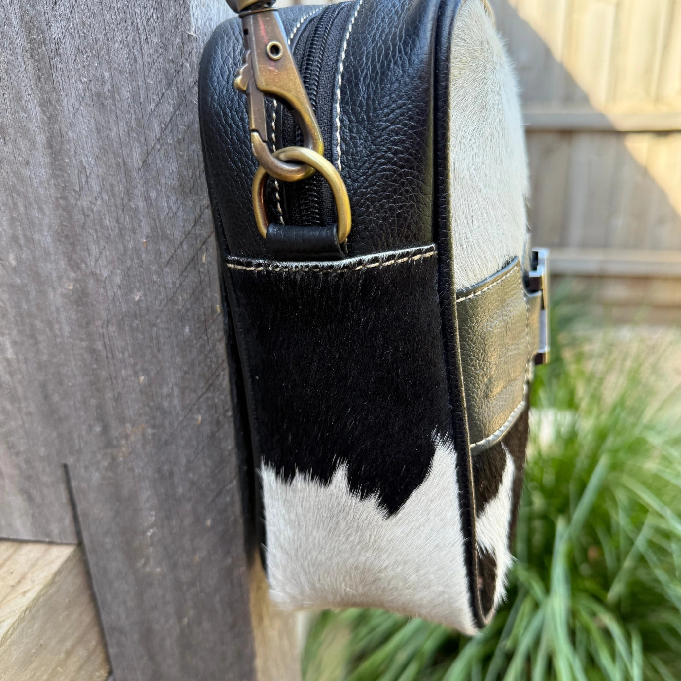 Leather Lovers Cowhide Coach Style Cross Body Purse