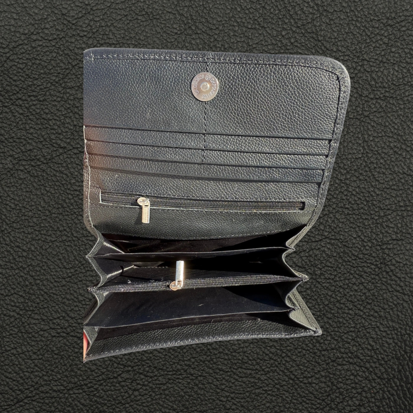 Leather Lovers Cowhide Women Flip Over Hand Wallet Leather Lovers