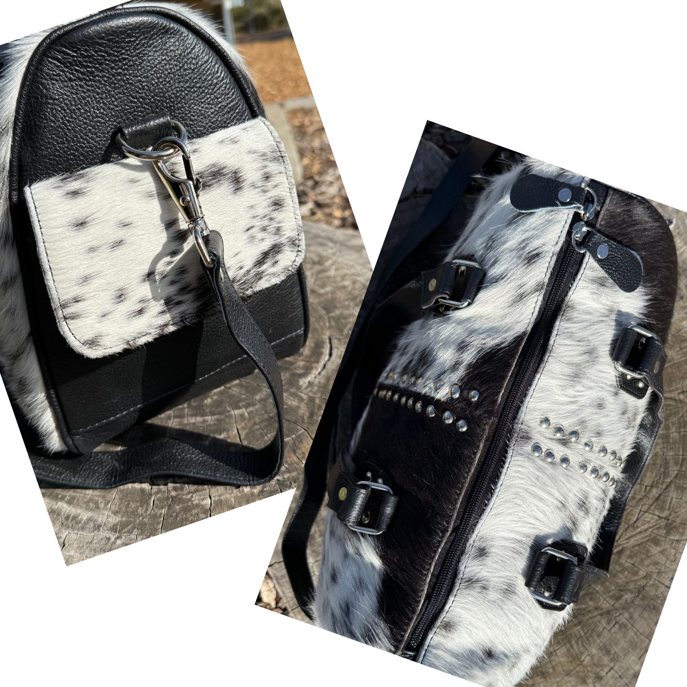 Leather Lovers Cowhide Mini Duffel Bag Leather Lovers