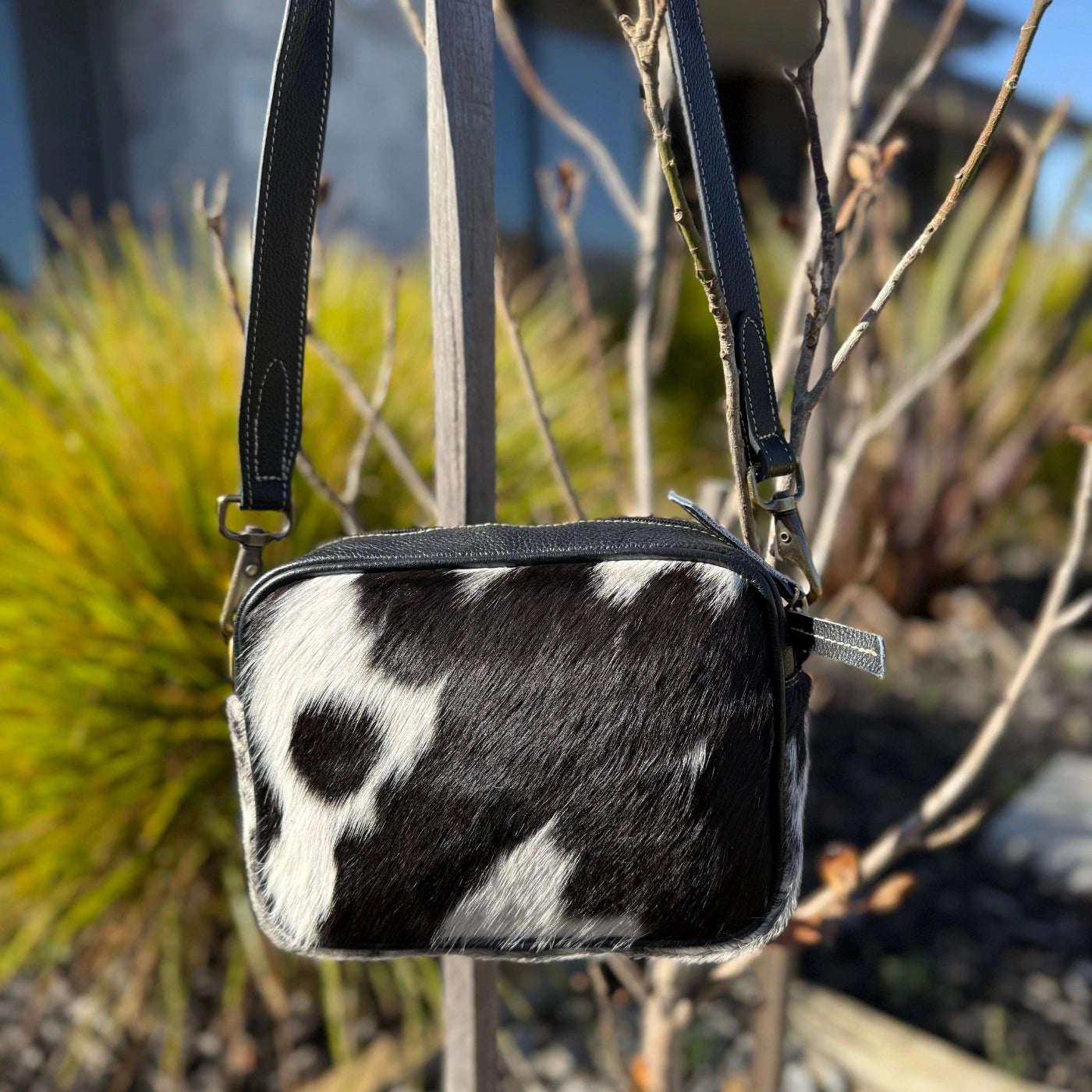 Leather Lovers Cowhide Coach Style Cross Body Purse Leather Lovers