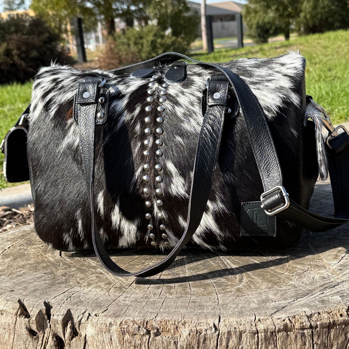 Leather Lovers Cowhide Mini Duffel Bag Leather Lovers
