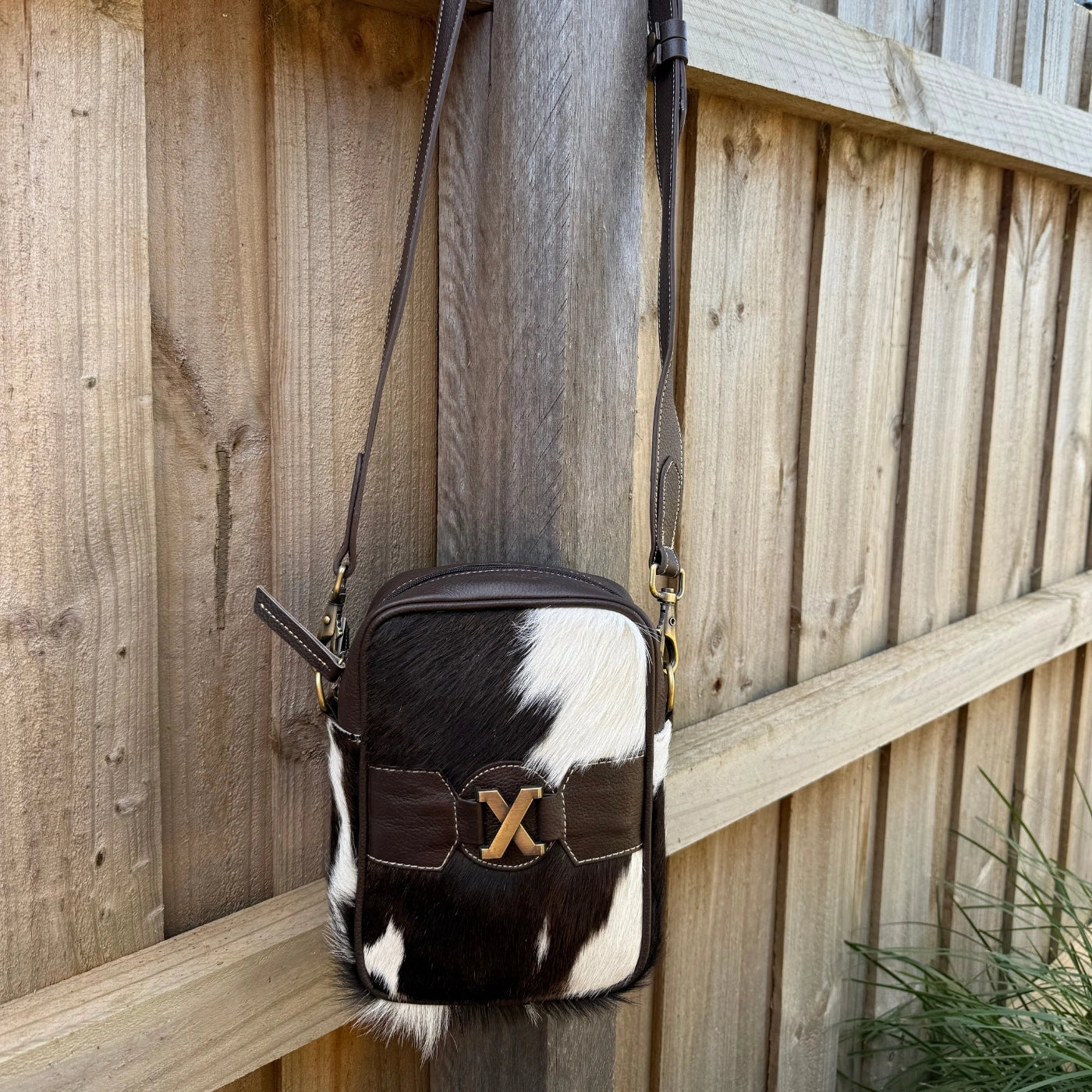 Leather Lovers Cowhide Coach Style Cross Body Purse Leather Lovers