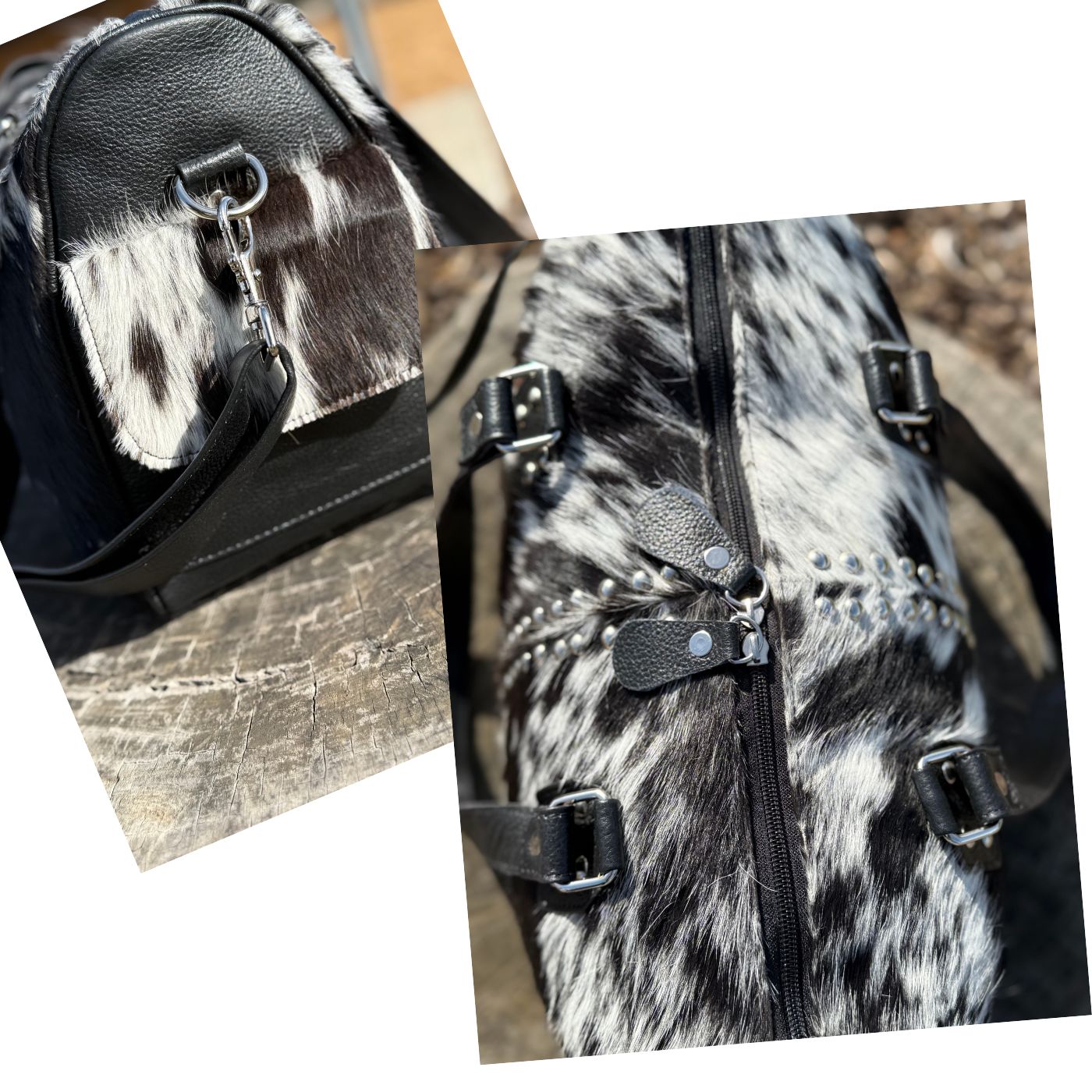 Leather Lovers Cowhide Mini Duffel Bag Leather Lovers