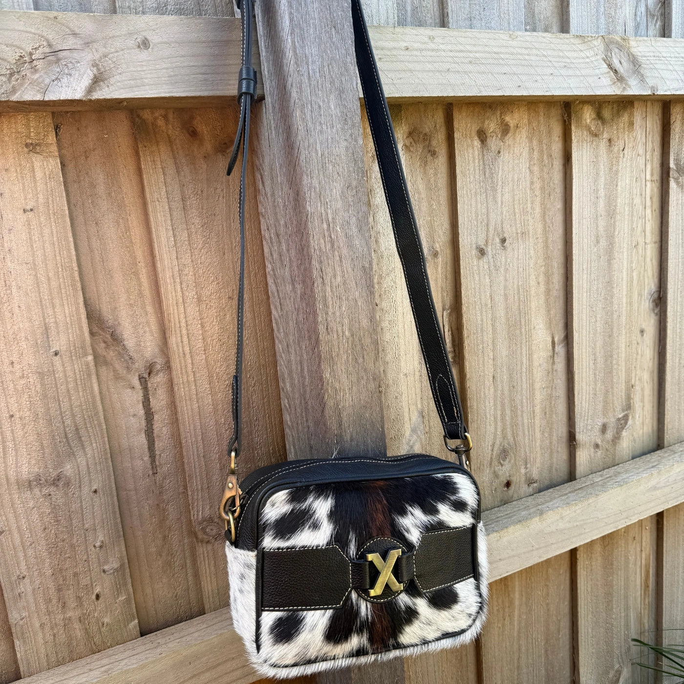 Leather Lovers Cowhide Coach Style Cross Body Purse Leather Lovers