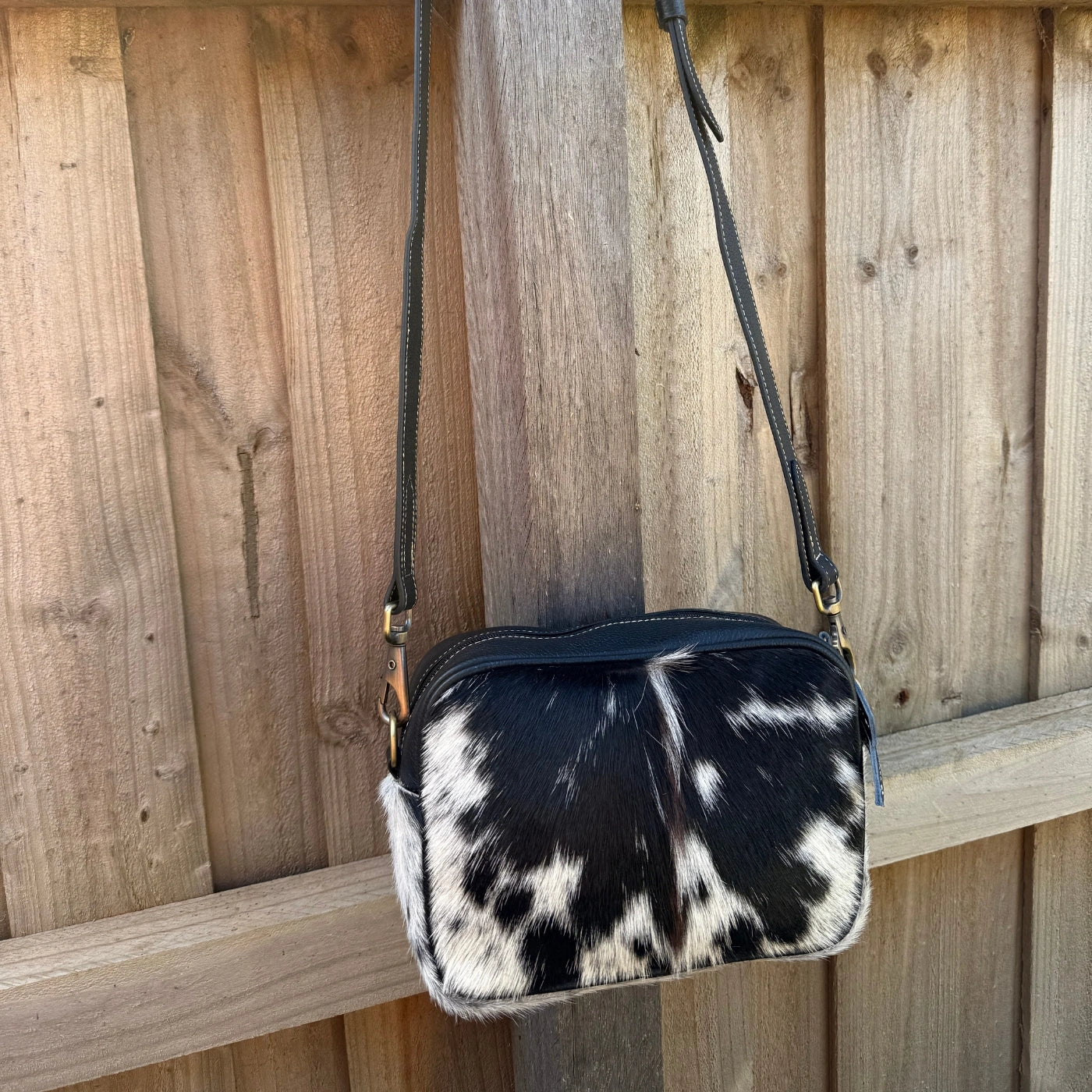 Leather Lovers Cowhide Coach Style Cross Body Purse Leather Lovers