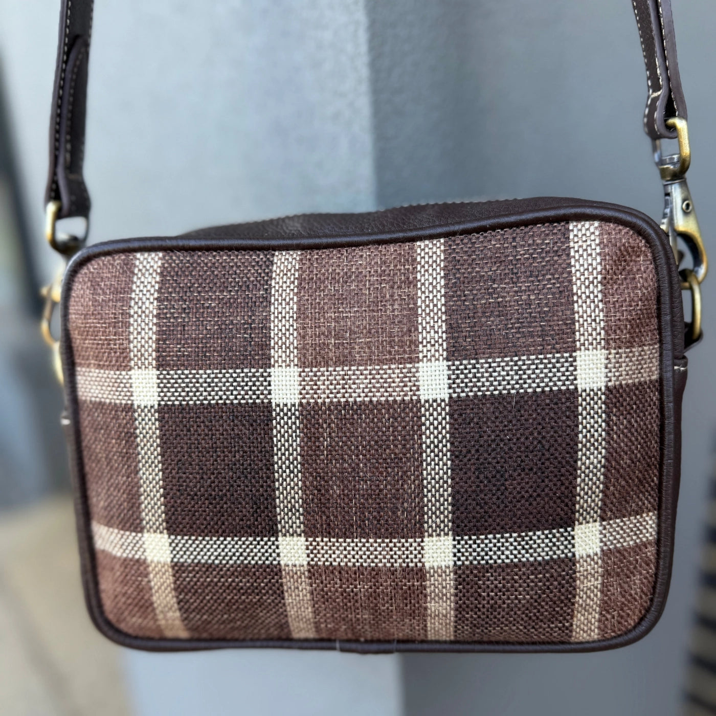 Leather Lovers Coach Style Cross Body Purse (Fabric) Horizontal/Vertical Leather Lovers