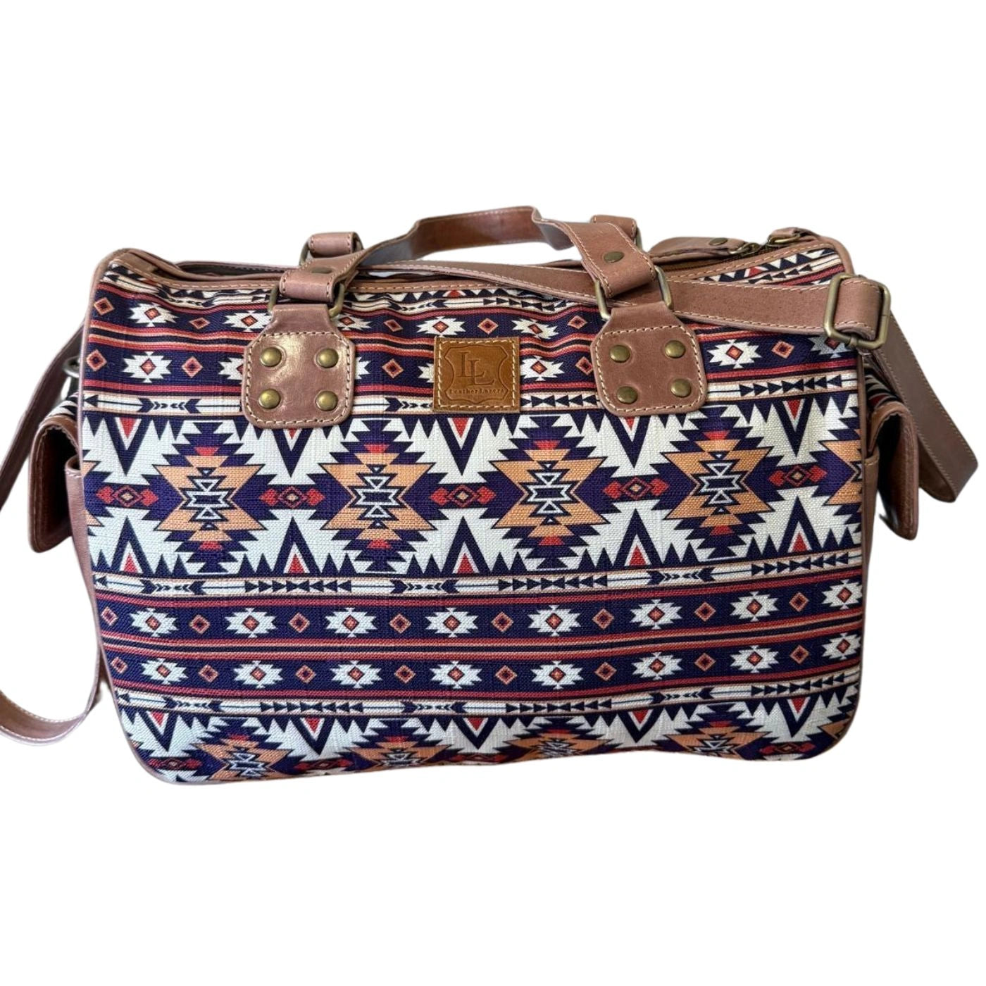 Leather Lovers Western/Vintage Fabric Mini Duffel Bag Leather Lovers