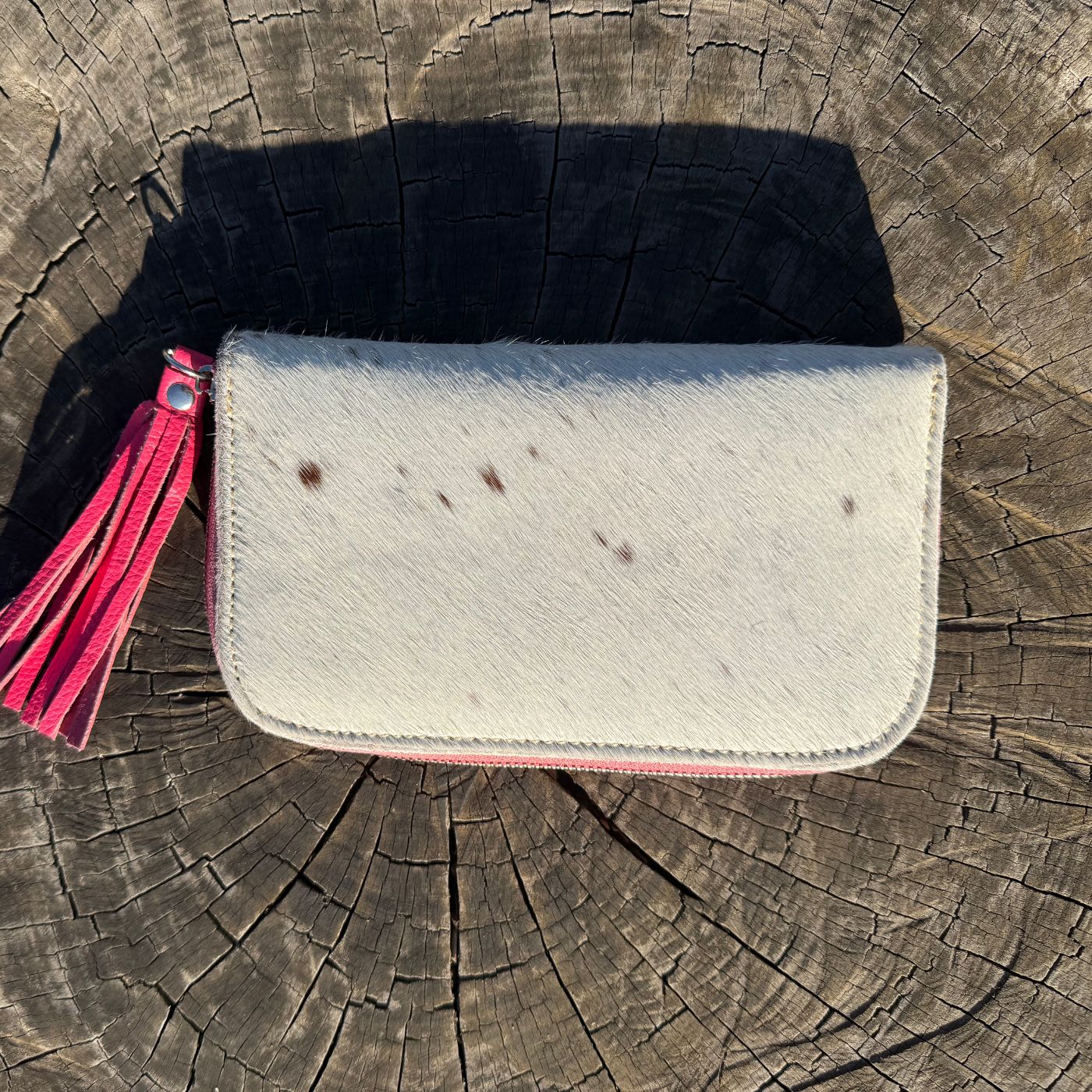 Cowhide Women’s Hand Wallet with Mirror Leather Lovers