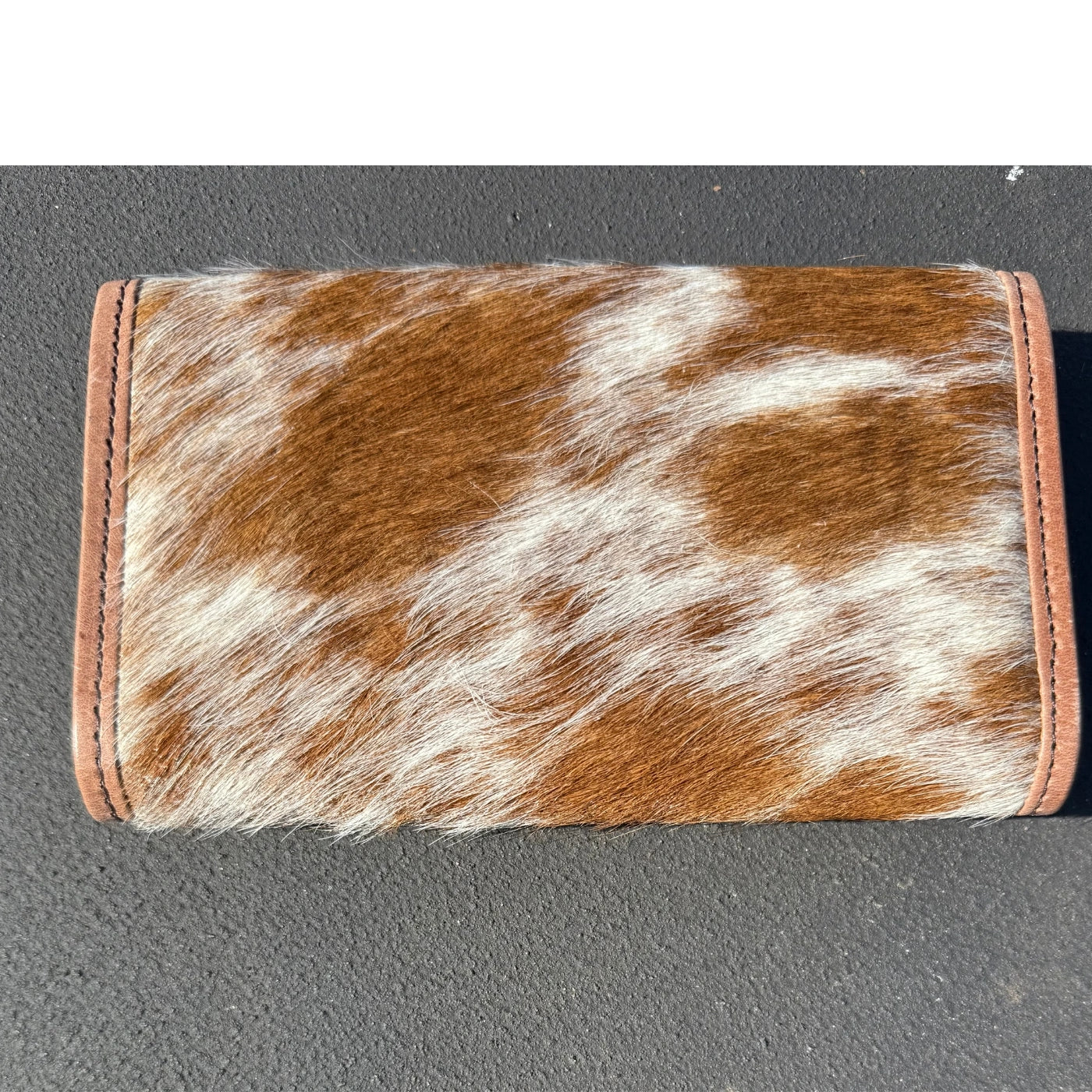 Leather Lovers Cowhide Women Flip Over Hand Wallet Leather Lovers