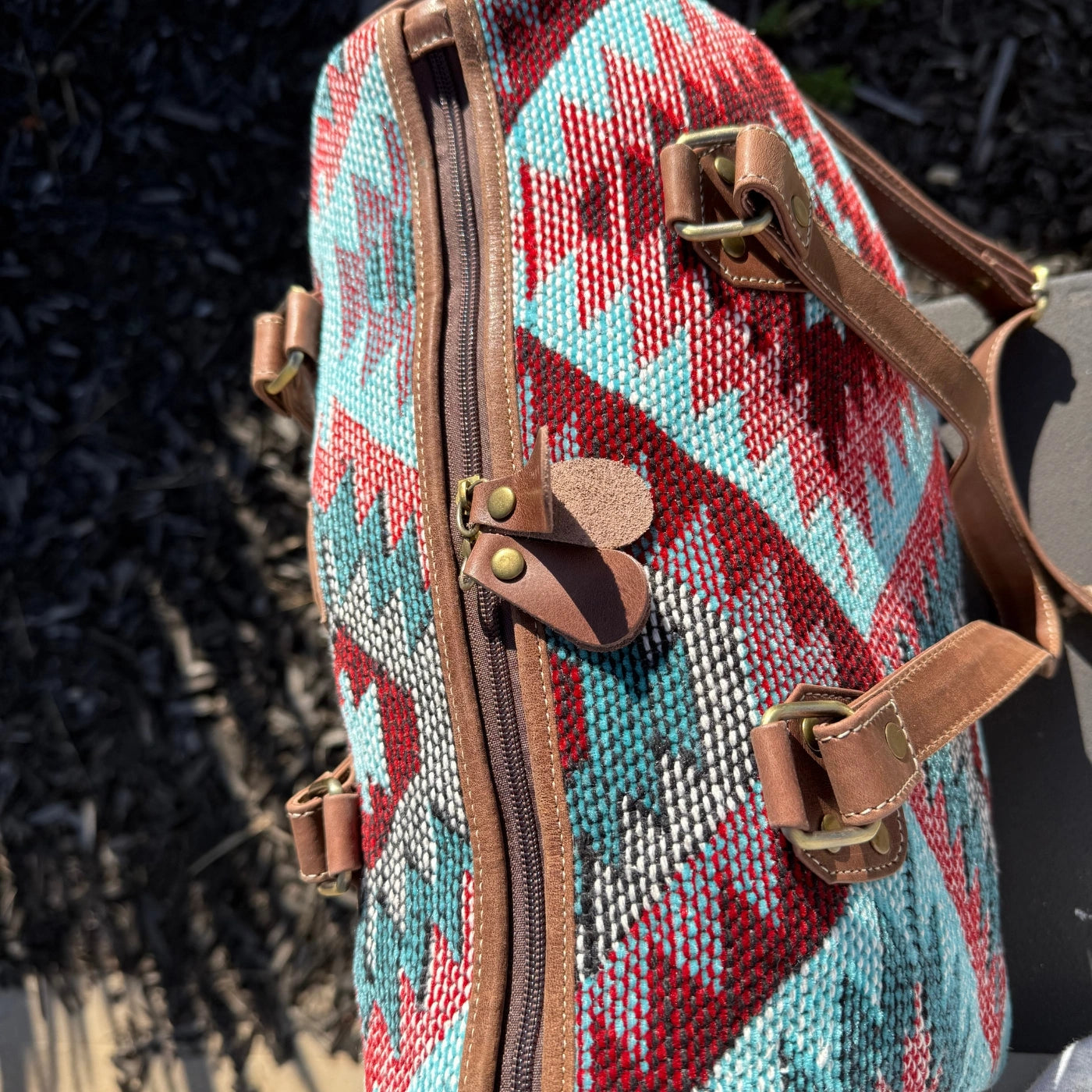 Leather Lovers Digital Fabric Mini Duffel Bag Leather Lovers