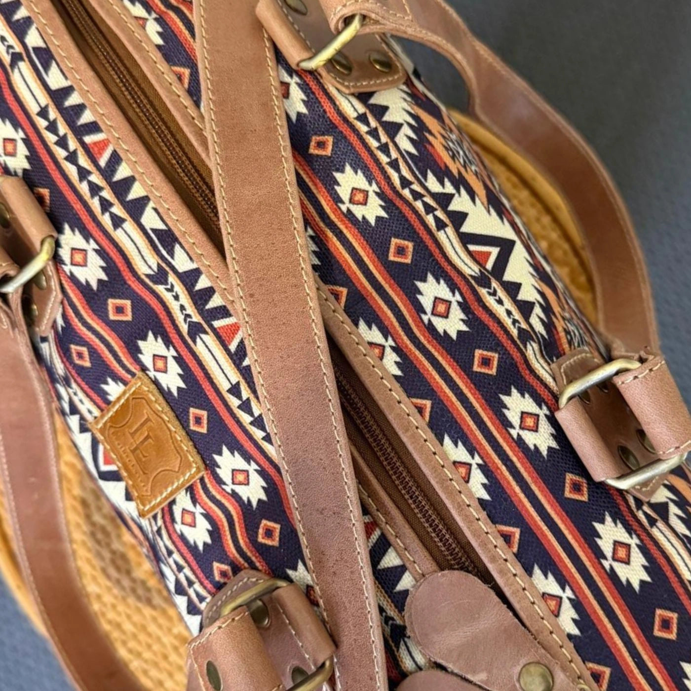 Leather Lovers Western/Vintage Fabric Mini Duffel Bag Leather Lovers