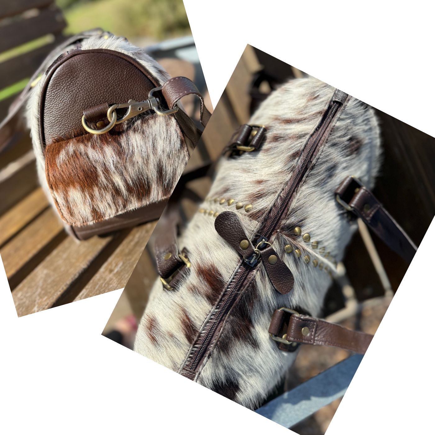 Leather Lovers Cowhide Mini Duffel Bag Leather Lovers