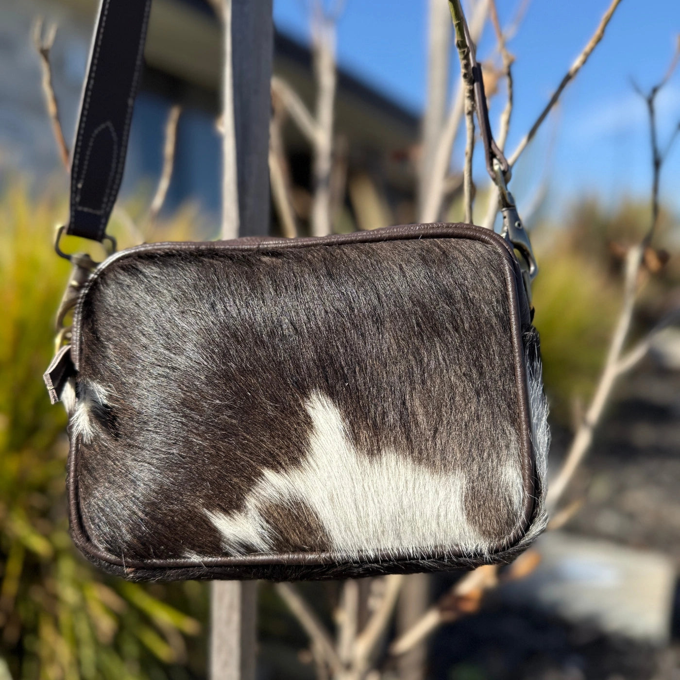 Leather Lovers Cowhide Coach Style Cross Body Purse Leather Lovers