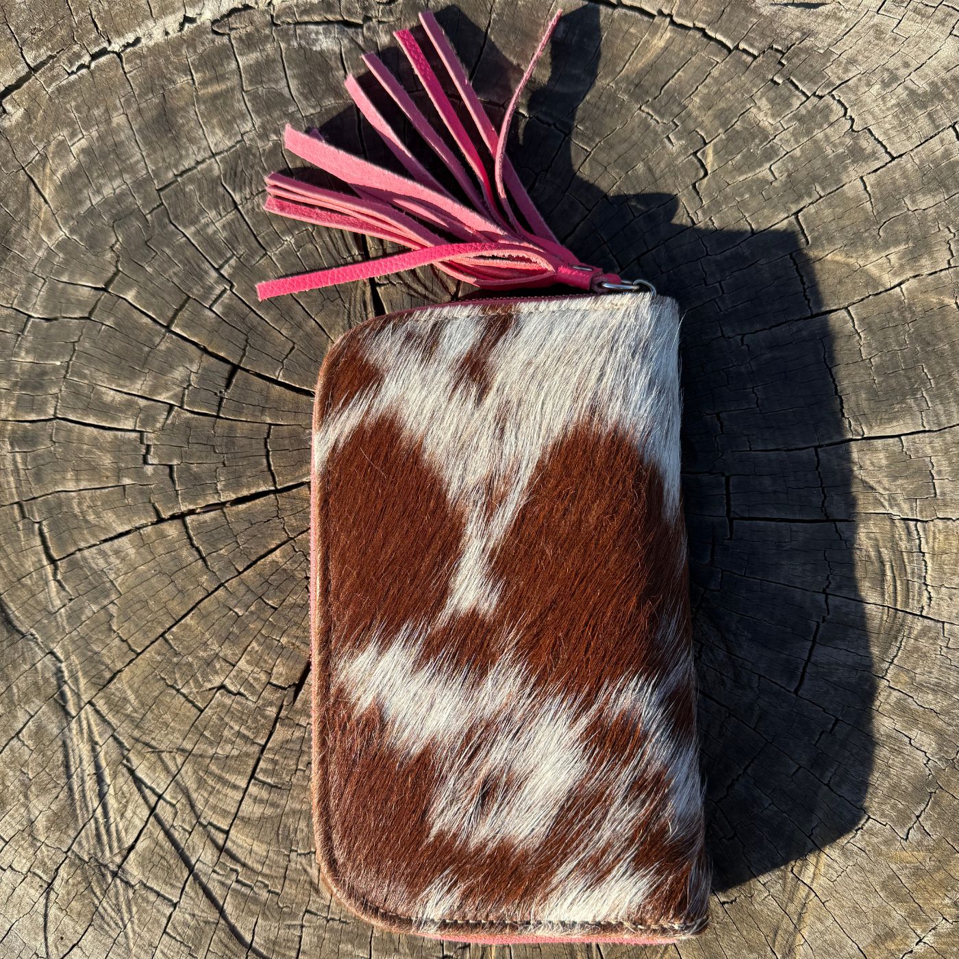 Cowhide Women’s Hand Wallet with Mirror Leather Lovers