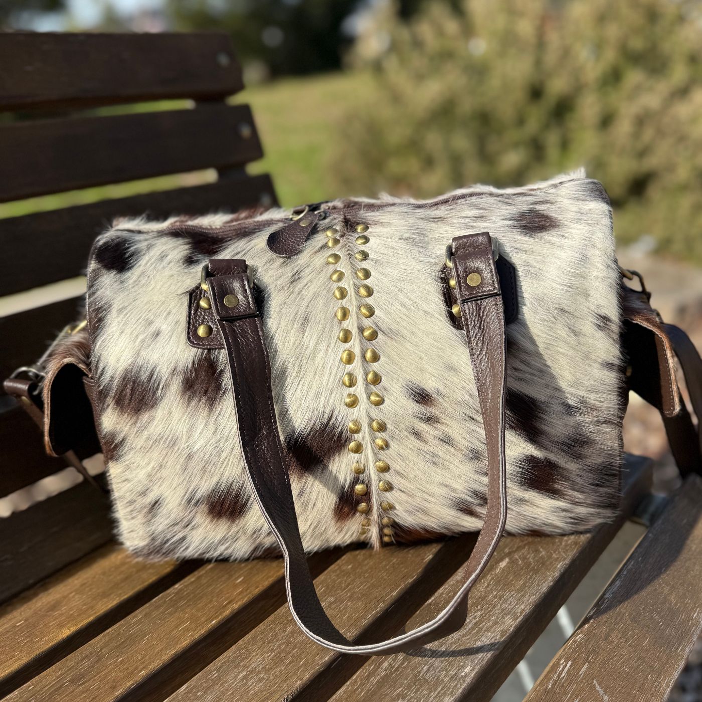 Leather Lovers Cowhide Mini Duffel Bag Leather Lovers