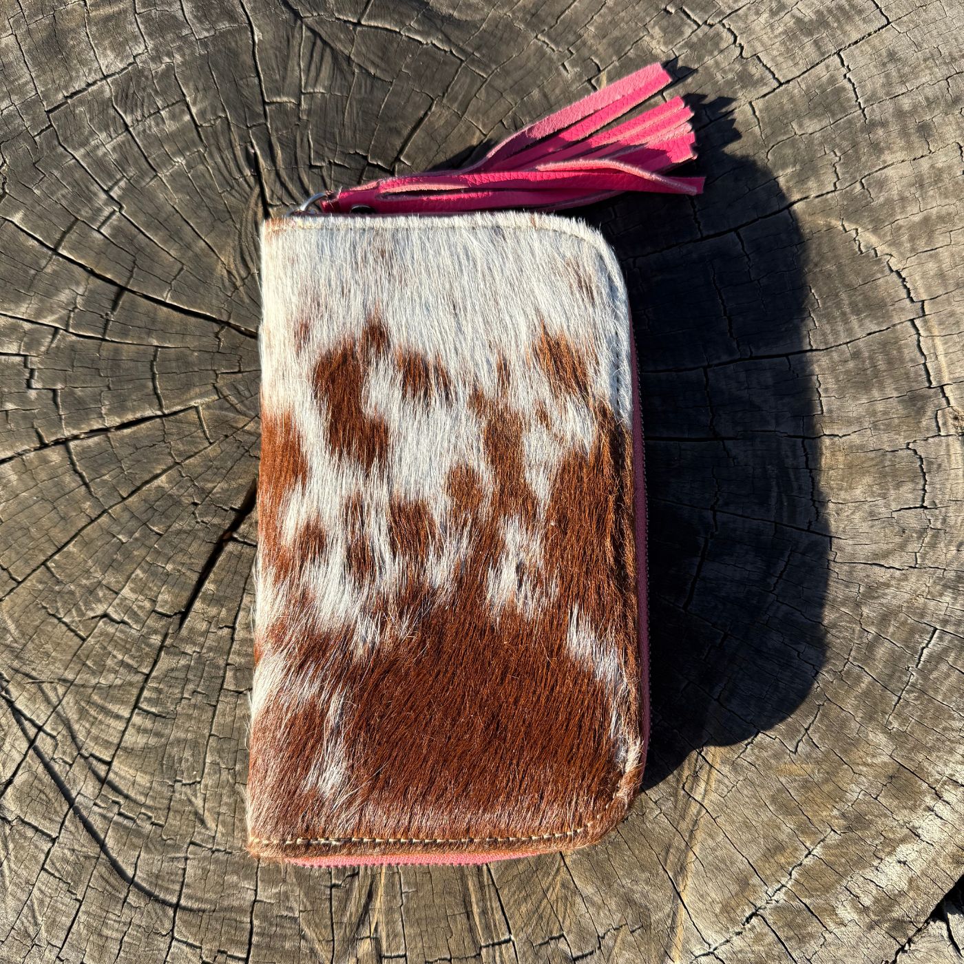Cowhide Women’s Hand Wallet with Mirror Leather Lovers