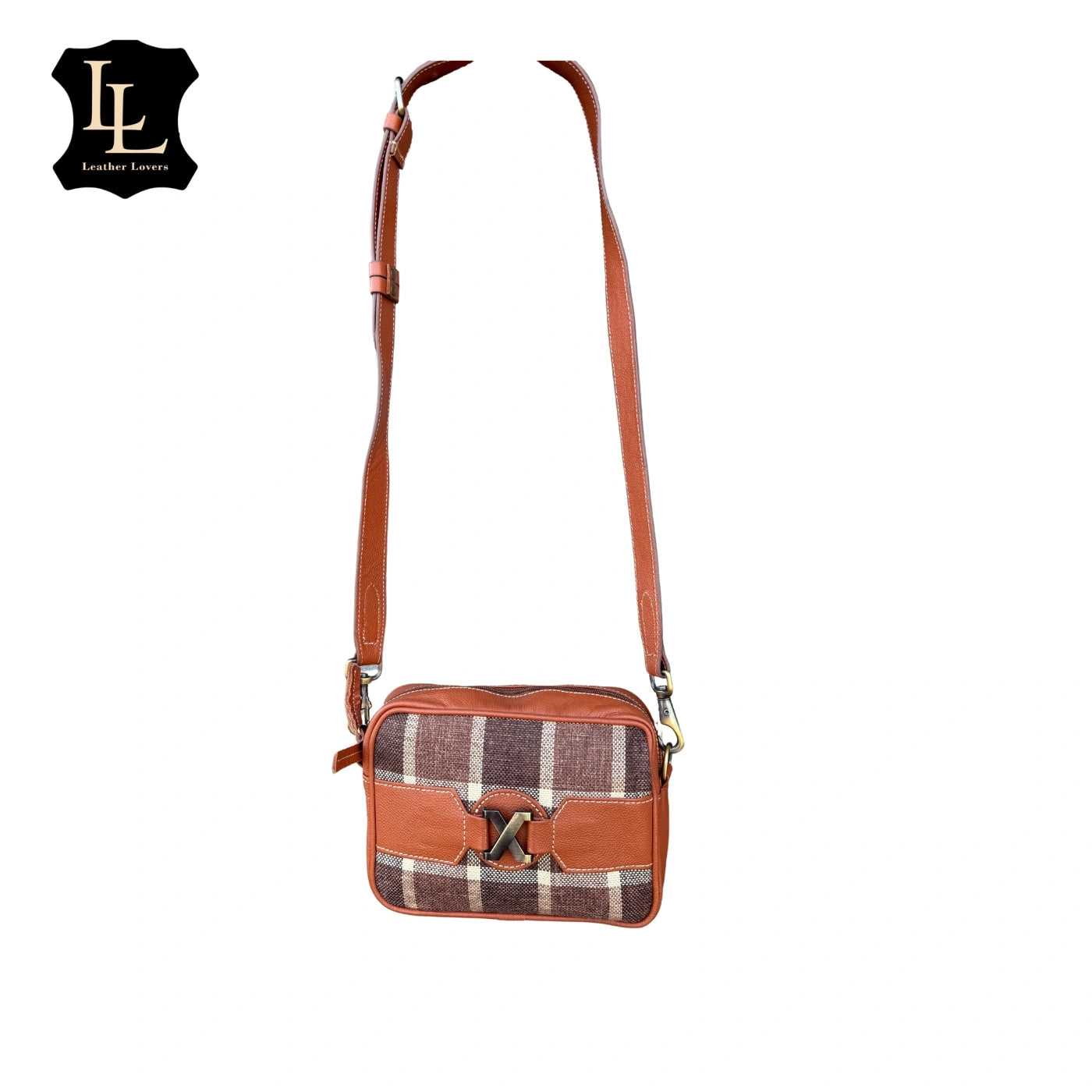 Leather Lovers Coach Style Cross Body Purse (Fabric) Horizontal/Vertical Leather Lovers