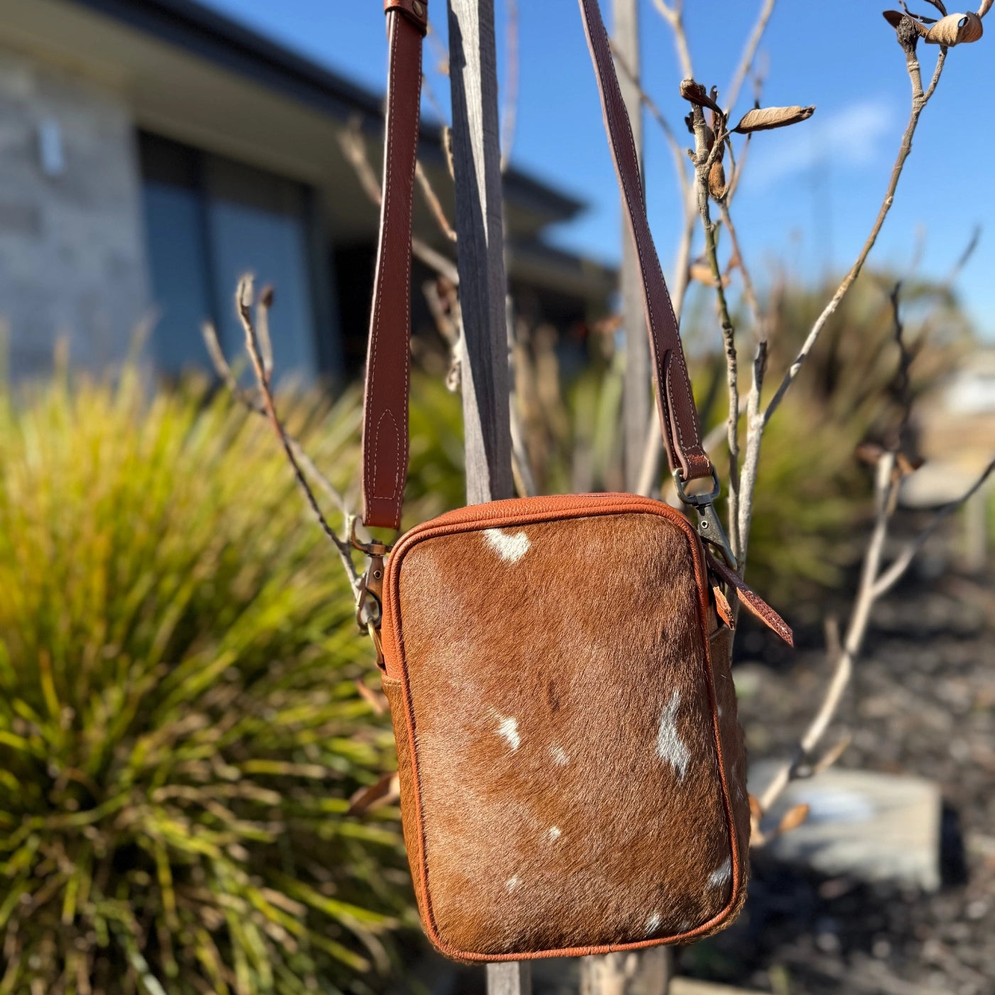 Leather Lovers Cowhide Coach Style Cross Body Purse Leather Lovers