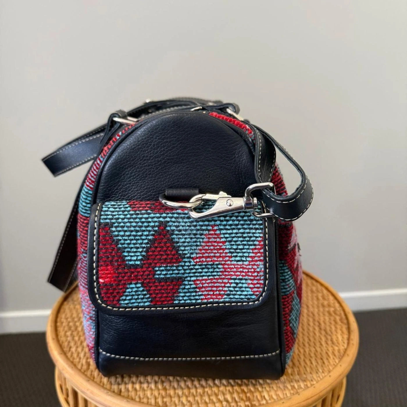 Leather Lovers Western/Vintage Fabric Mini Duffel Bag Leather Lovers