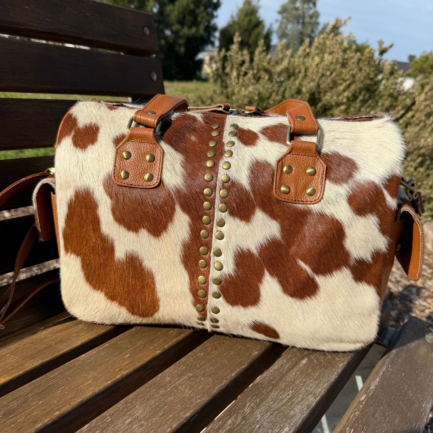 Leather Lovers Cowhide Mini Duffel Bag Leather Lovers