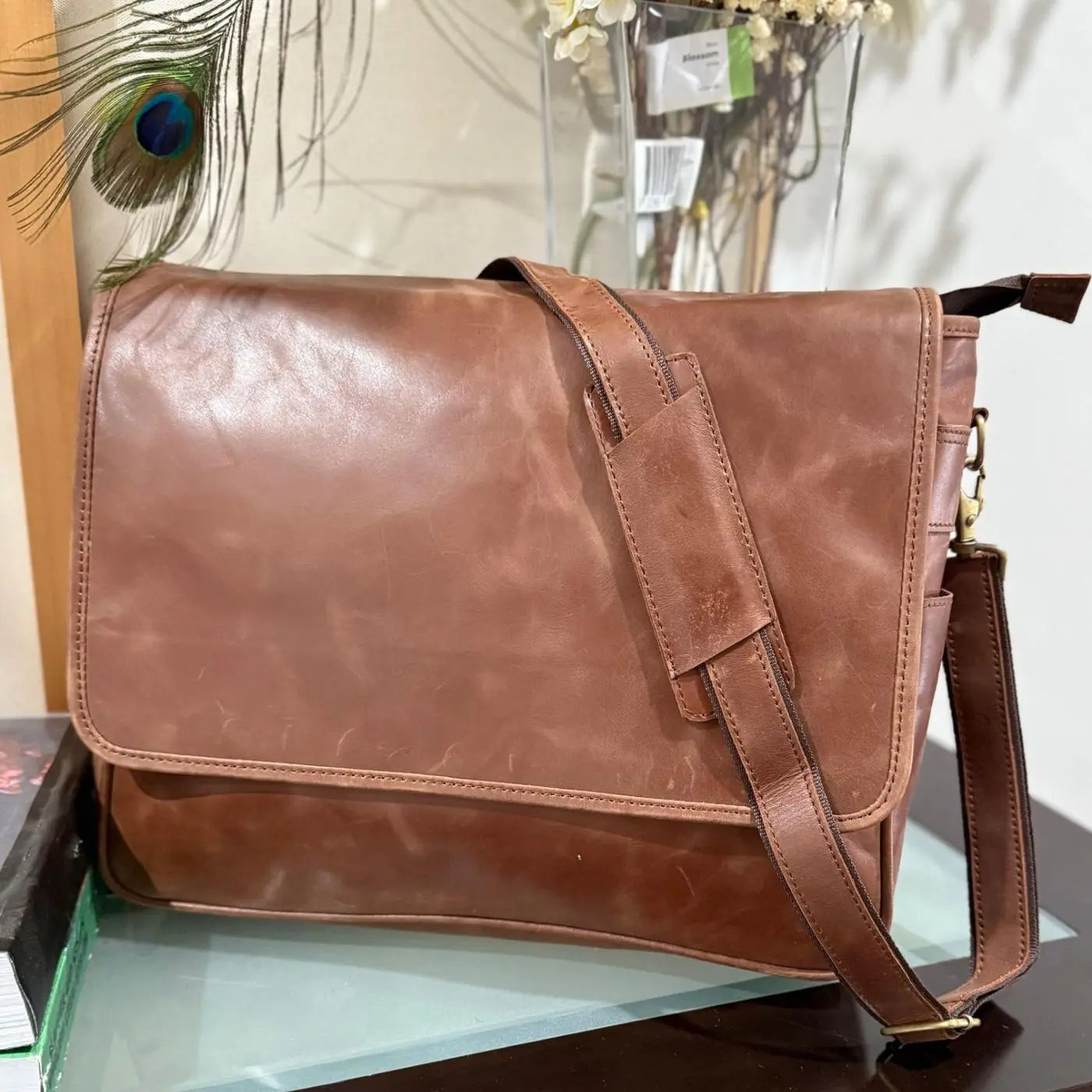 Leather Flip Laptop Bag Leather Lovers