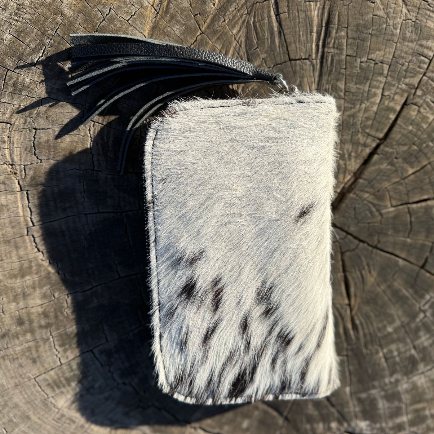 Cowhide Women’s Hand Wallet with Mirror Leather Lovers