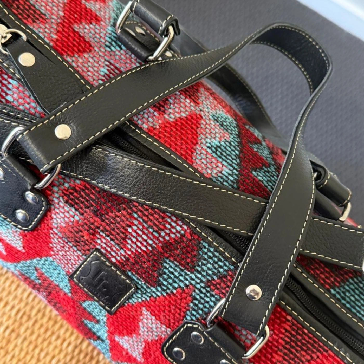 Leather Lovers Western/Vintage Fabric Mini Duffel Bag Leather Lovers