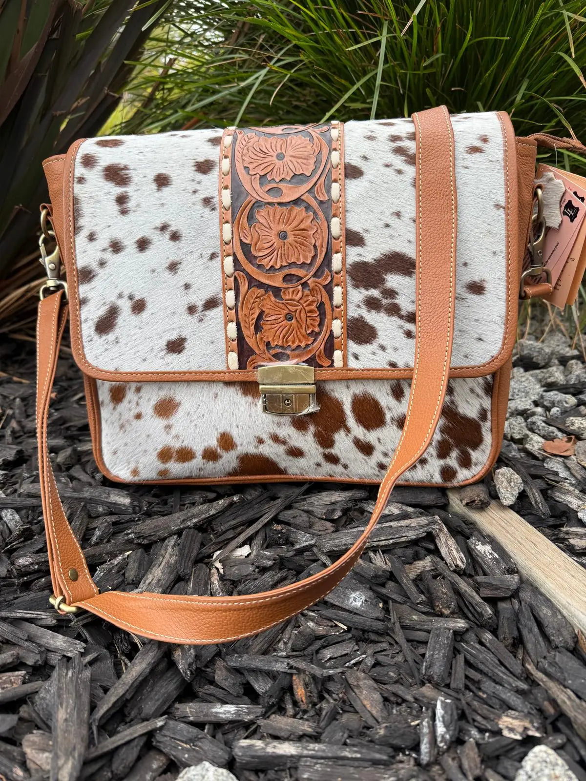 Leather Lovers Cowhide Messenger Laptop Bag Leather Lovers