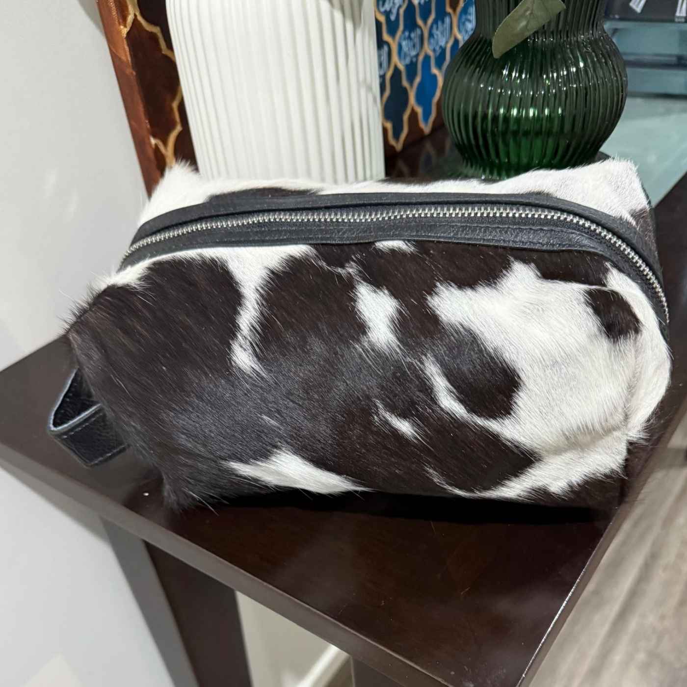 Cowhide Toiletry Bag – Genuine Travel Case Leather Lovers