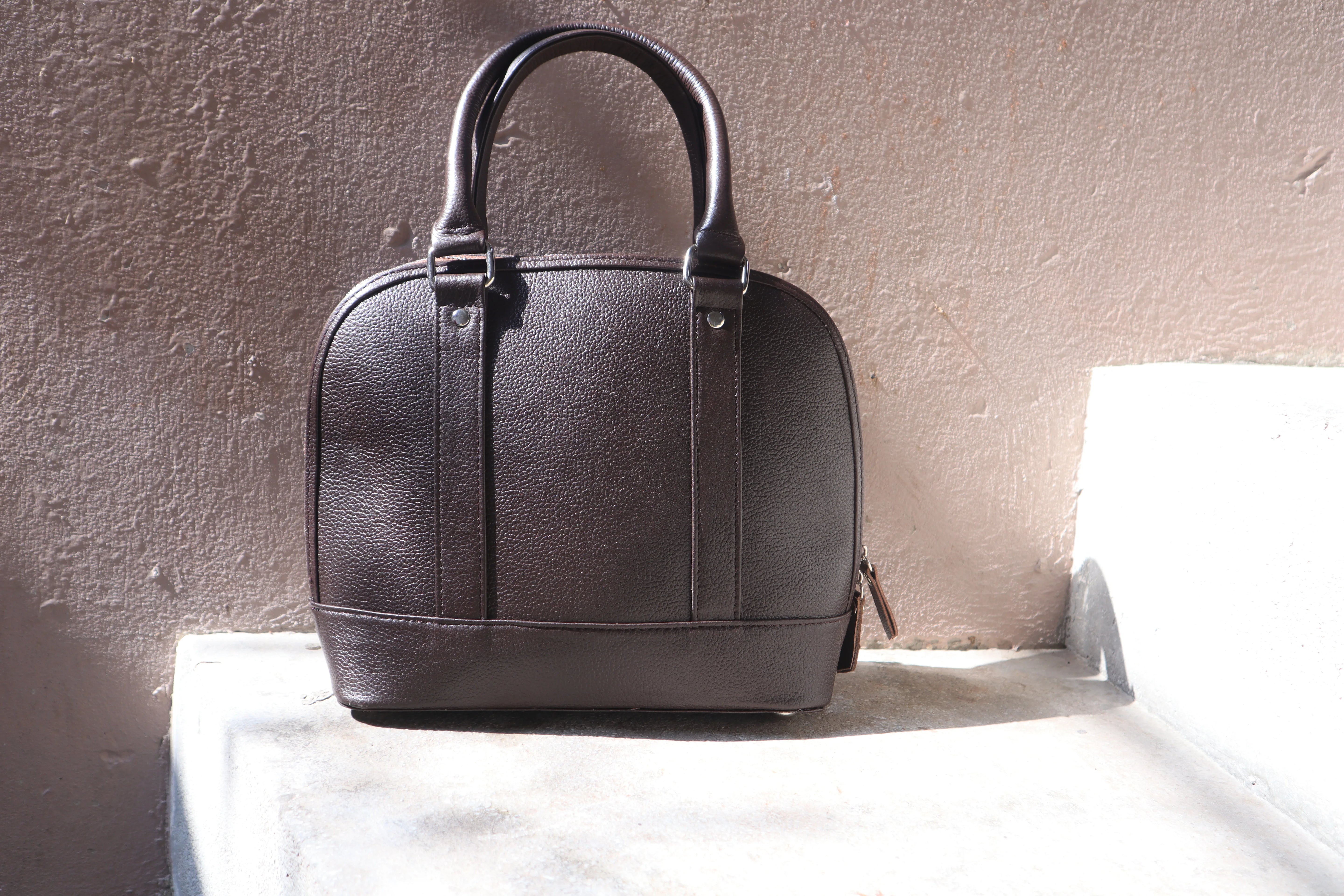 Classic Cowhide Tote Bag - Women Top Handle Handbag Leather Lovers