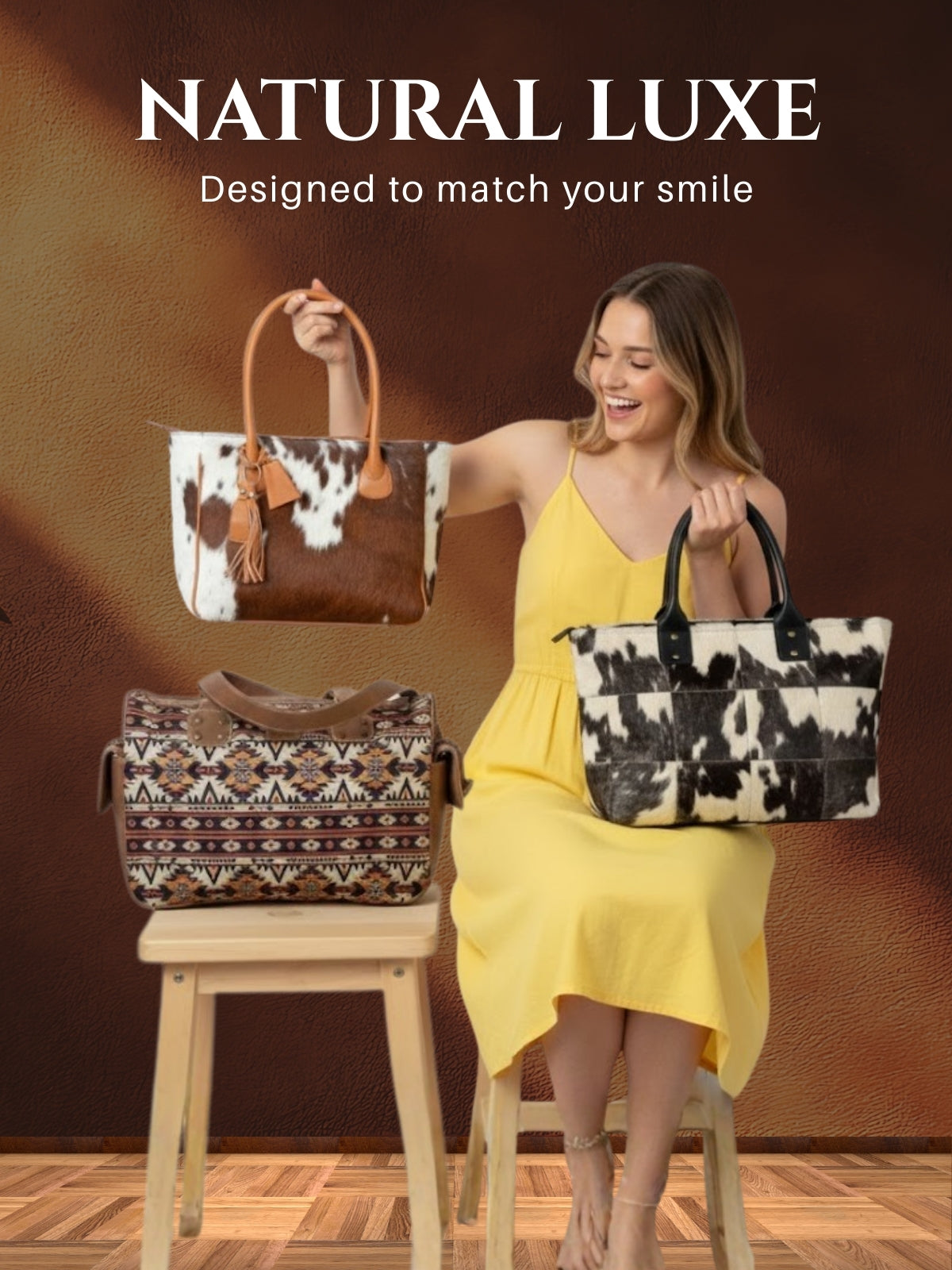 Leather Lovers Western/Vintage Fabric Mini Duffel Bag Leather Lovers