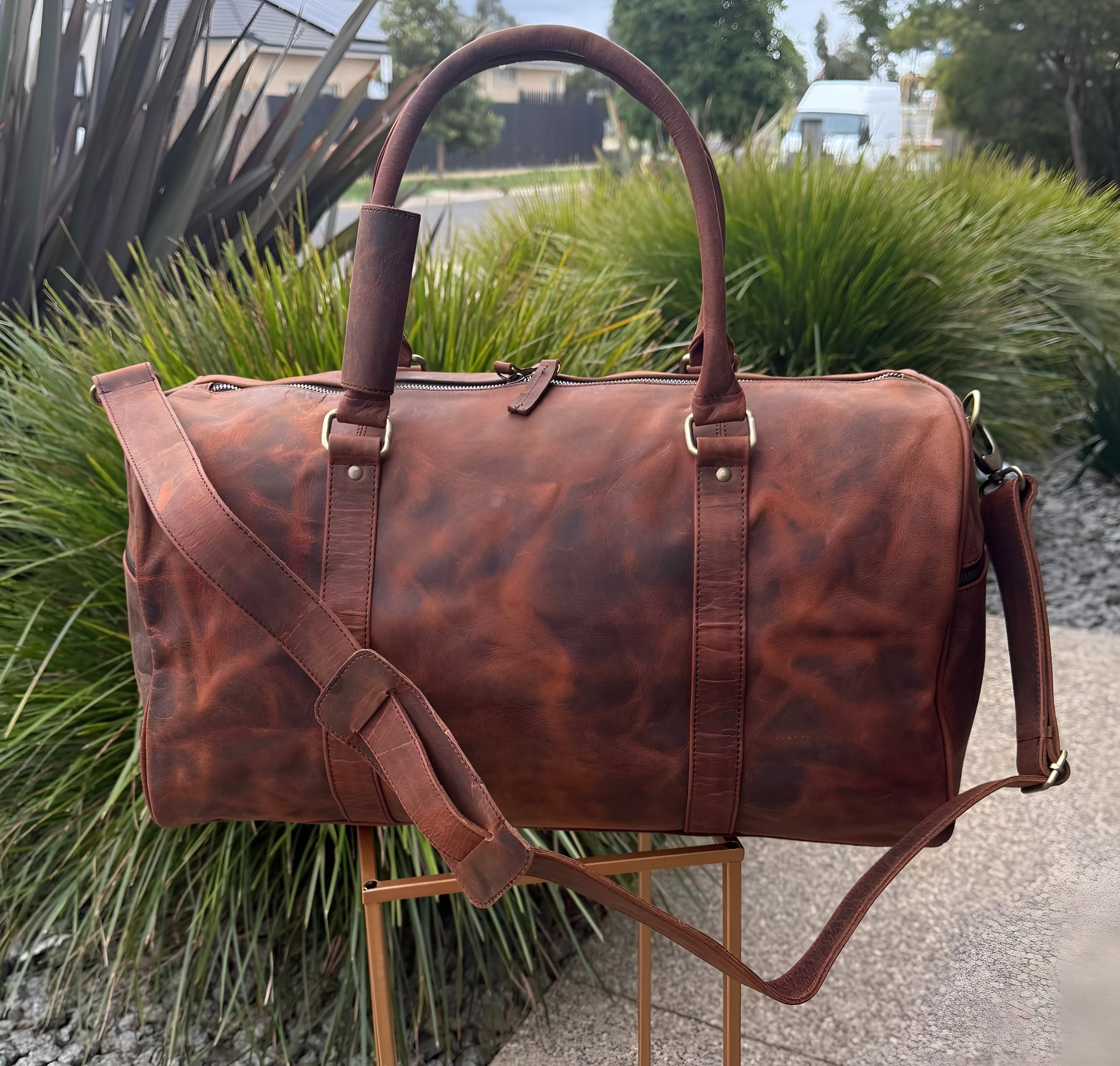 Vintage Crazy Horse Duffel Leather Lovers