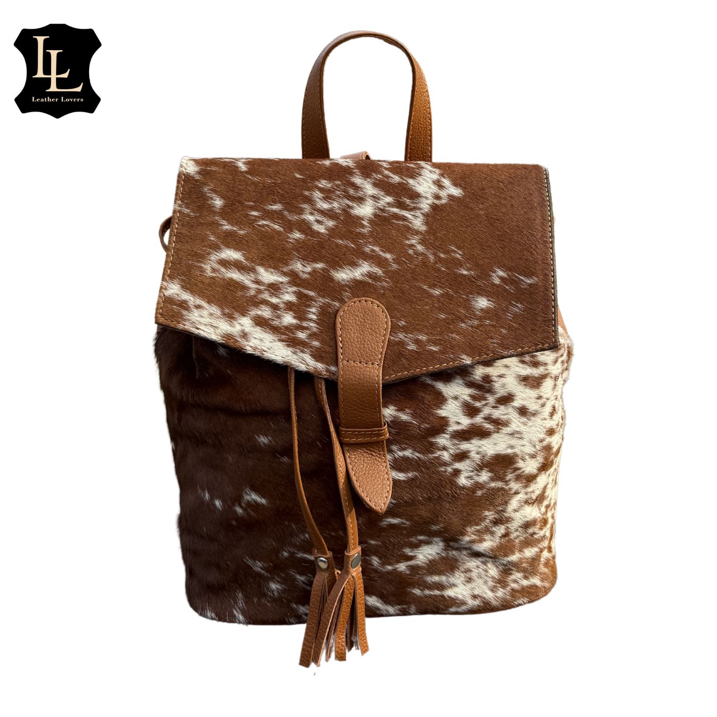 Cowhide Tan & White LV Backpack TT Leather Lovers