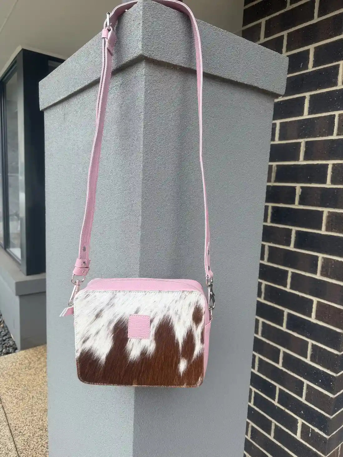 Cowhide Box-Style Women's Crossbody Bag-Genuine Leather Shoulder Purse Leather Lovers