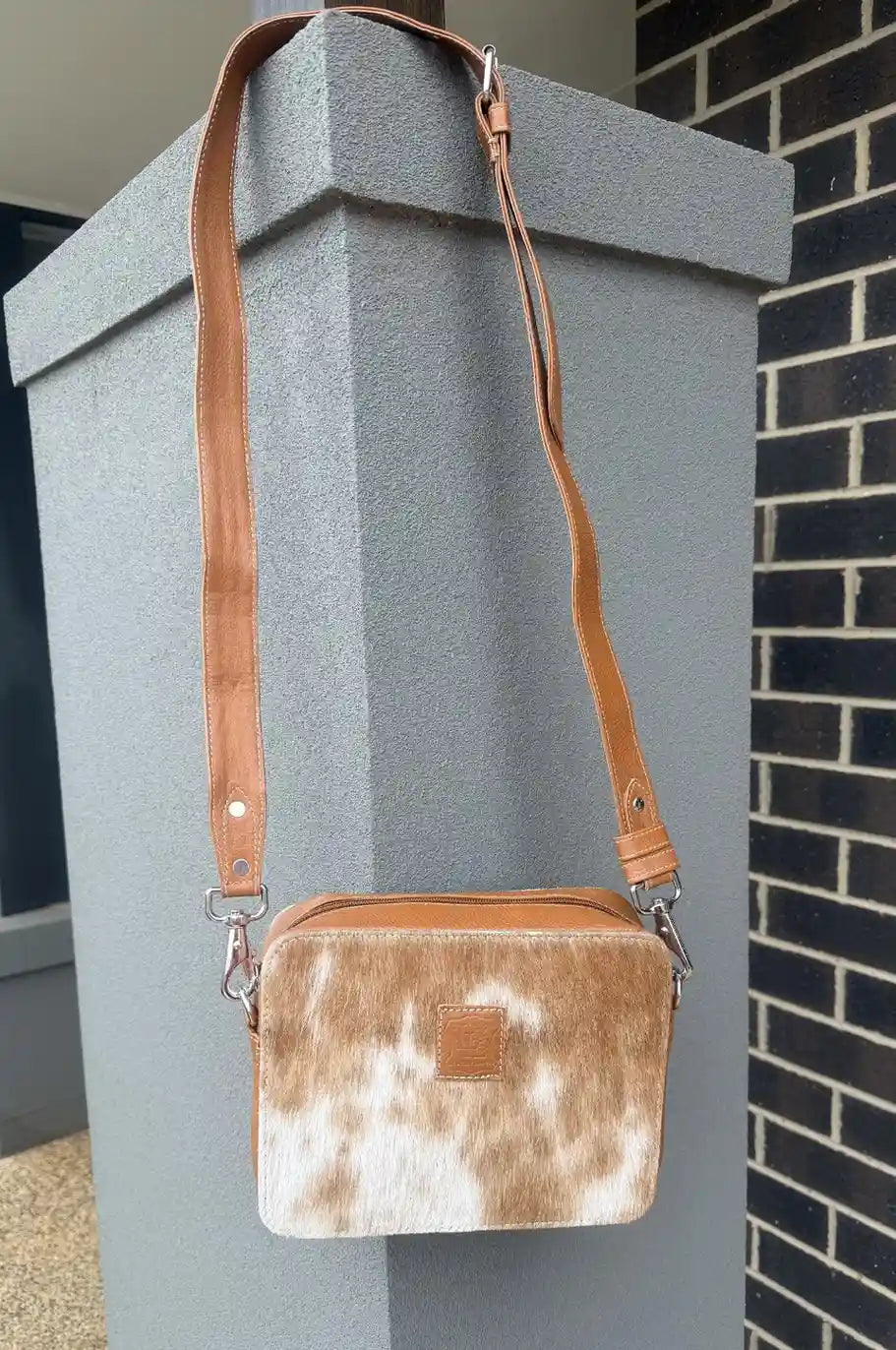 Cowhide Box-Style Women's Crossbody Bag-Genuine Leather Shoulder Purse (Copy) Leather Lovers