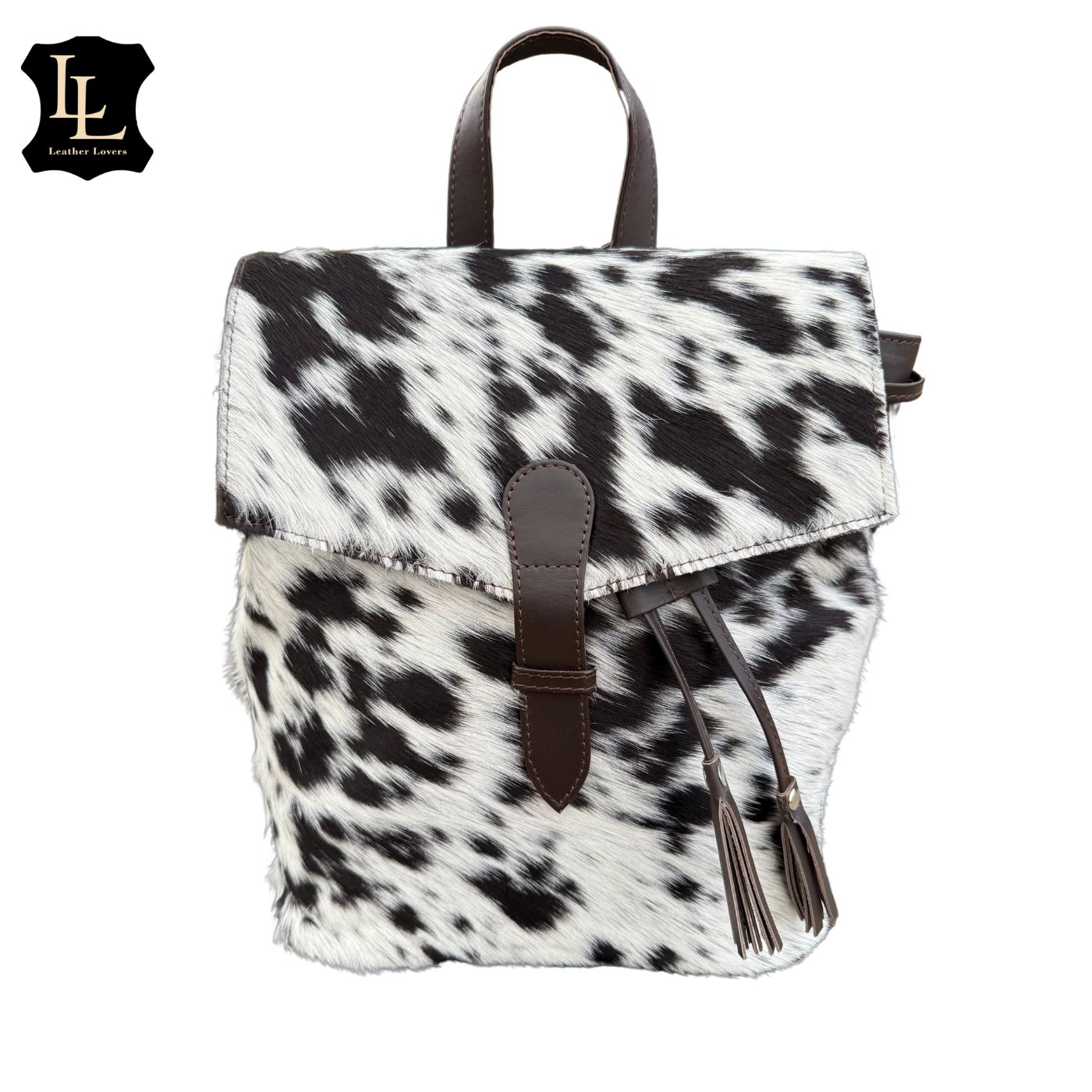 Cowhide brown and white speckle LV Backpack TT Leather Lovers