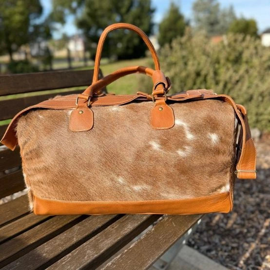 Leather Lovers Cowhide Large Duffel Bag Leather Lovers