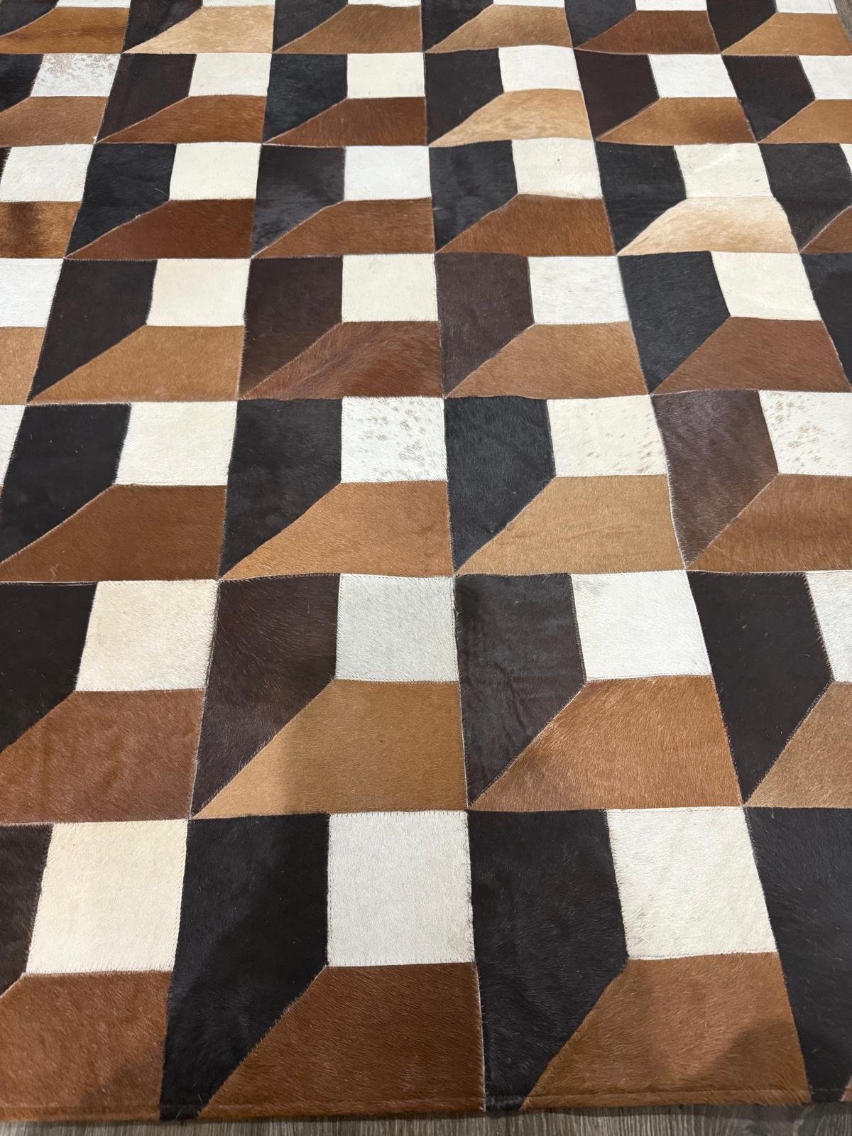 Natural Cowhide Patchwork Decor Rug | Handmade Cowhide Carpet Leather Lovers