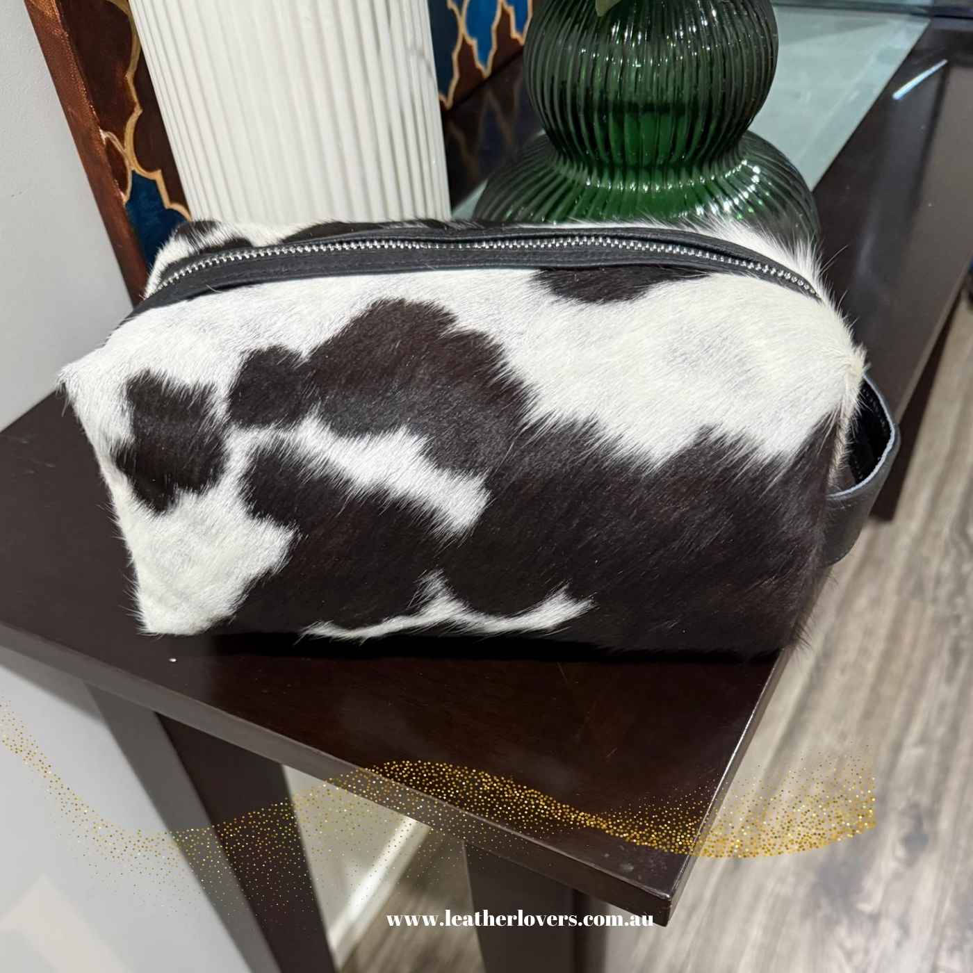 Cowhide Toiletry Bag – Genuine Travel Case Leather Lovers