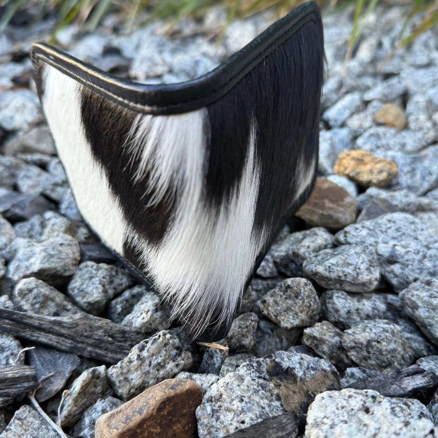 Men’s Cowhide Leather Wallet – Black & White | Classic Bifold Design Leather Lovers